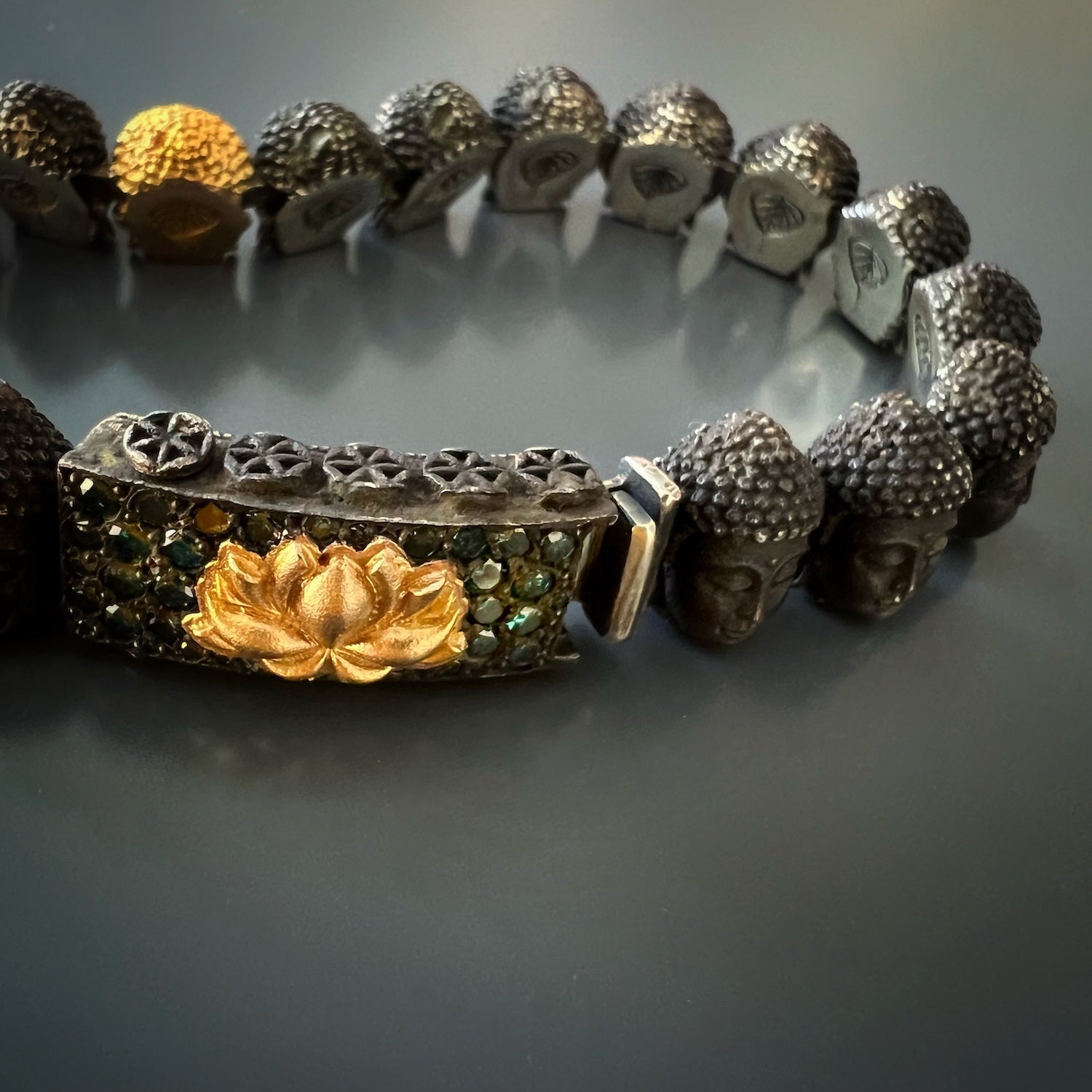Meaningful Symbol - Gold Lotus Design representing purity and enlightenment.