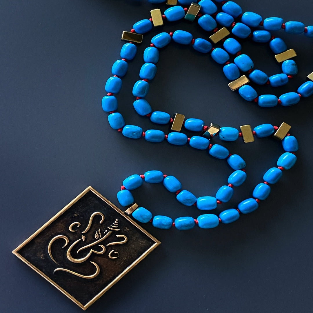 Positive Life Turquoise Necklace, a meaningful accessory for a positive and inspired mindset.