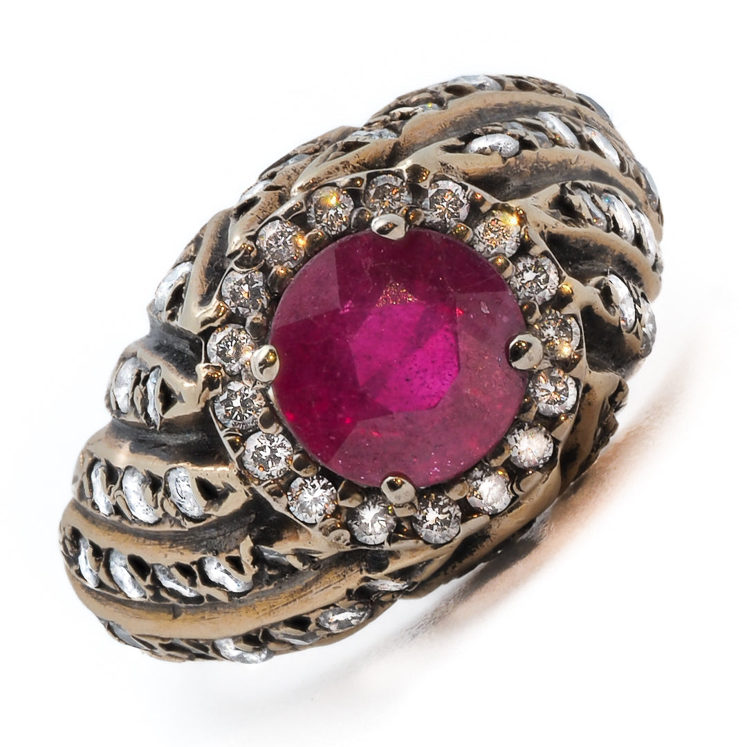 Feel Special Every Day - Daily Wear Ring with 1.10 Karat Rubies and Diamonds.