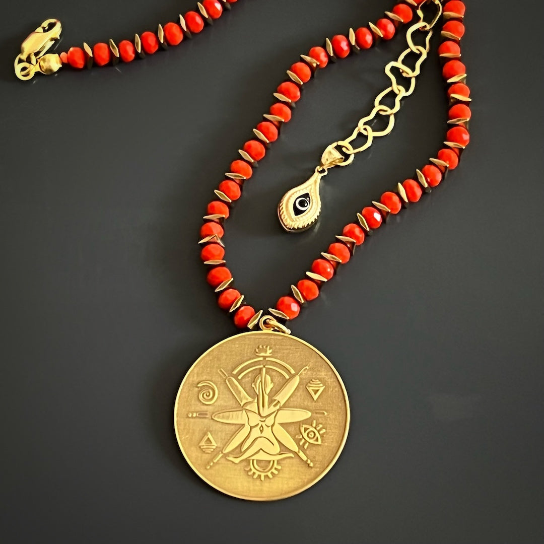 Handmade See The Good Necklace - Reflecting positivity and luck.