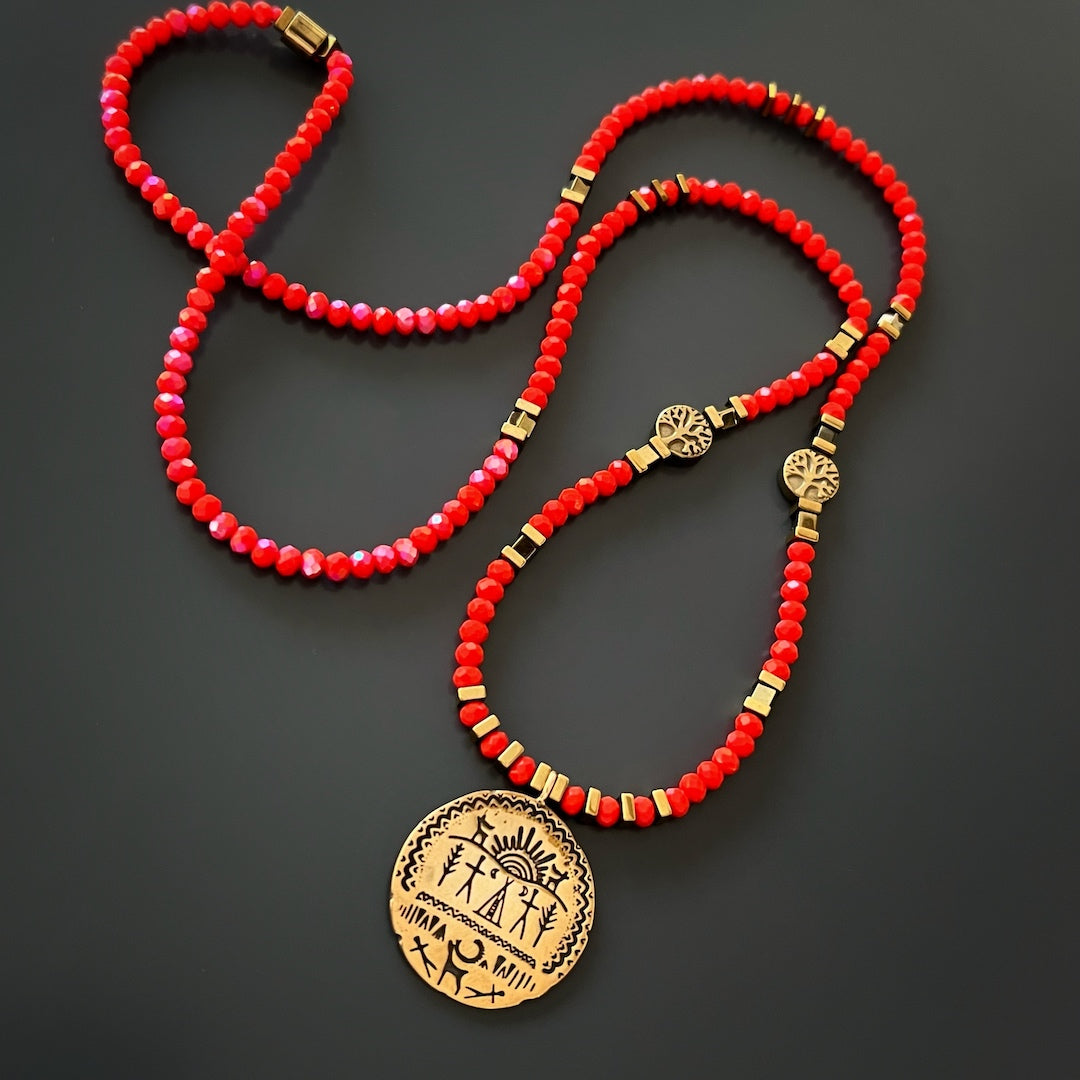 Native American Shaman Pendant Necklace - Embrace the shamanic symbols that guard your energy.