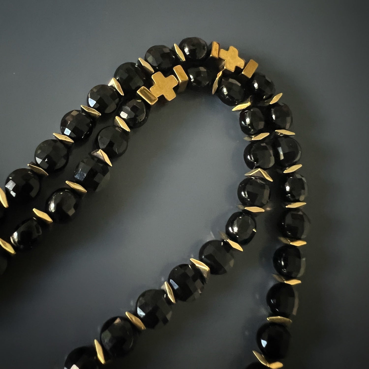 Symbolism and Style - The Onyx Stone Beads and Native American Pendant on the Shamanic Magic Sun Necklace.