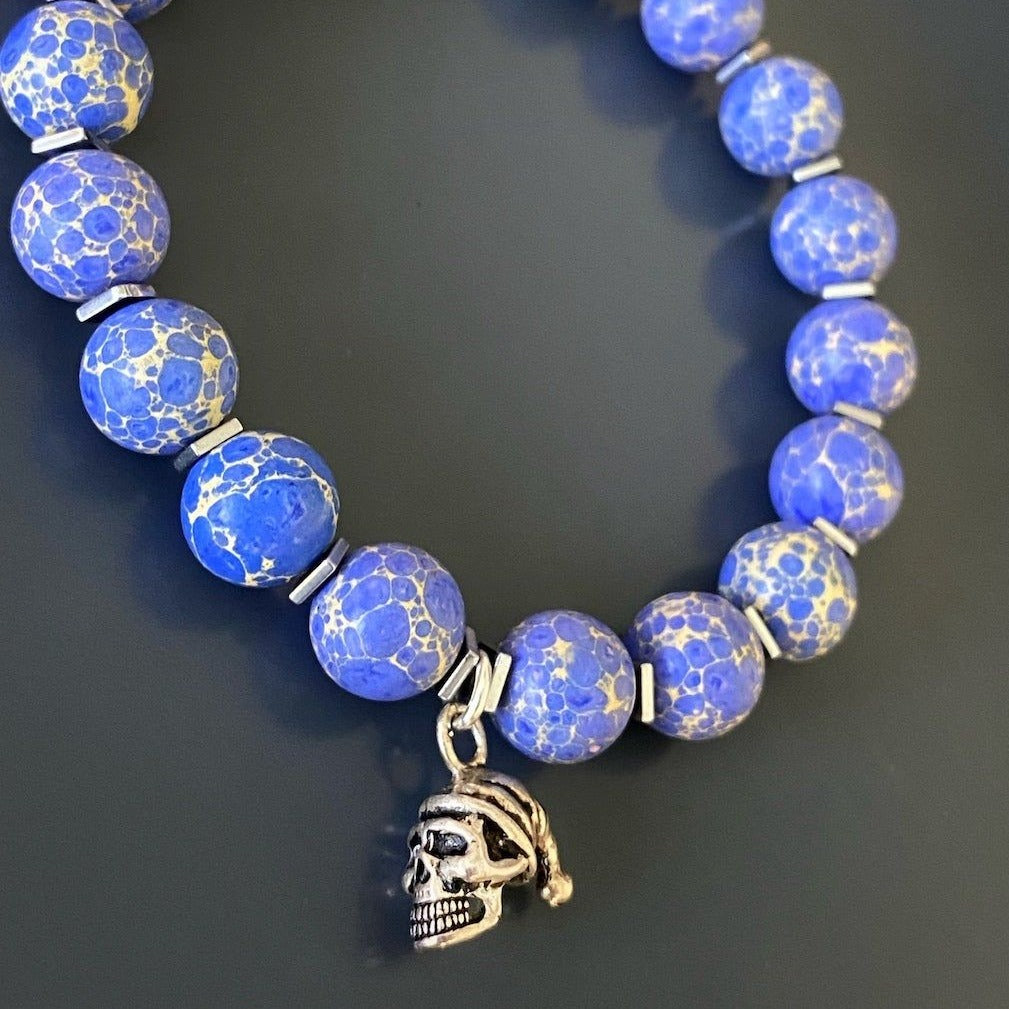 Rebellion and Style - Sterling Silver Skull Bead.