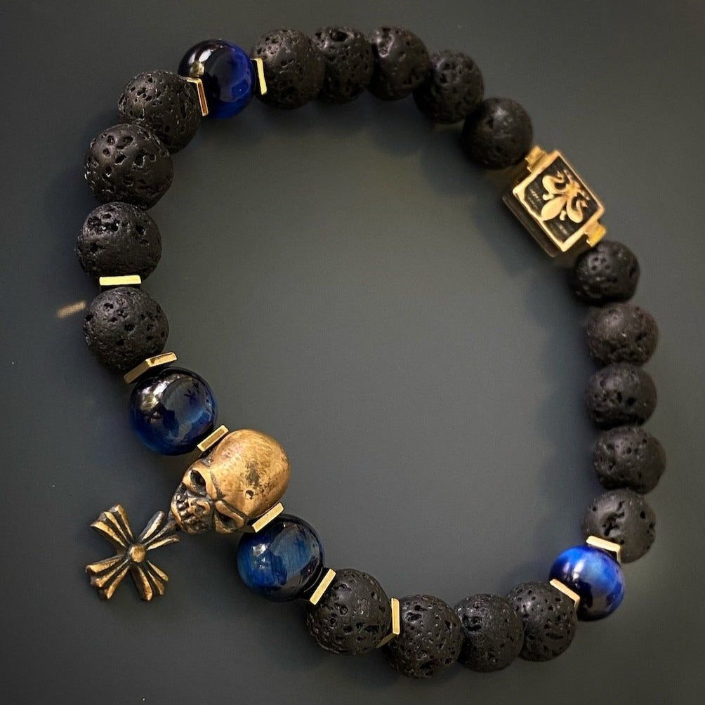 Black Lava Rock Stone Beads - Grounding Properties.