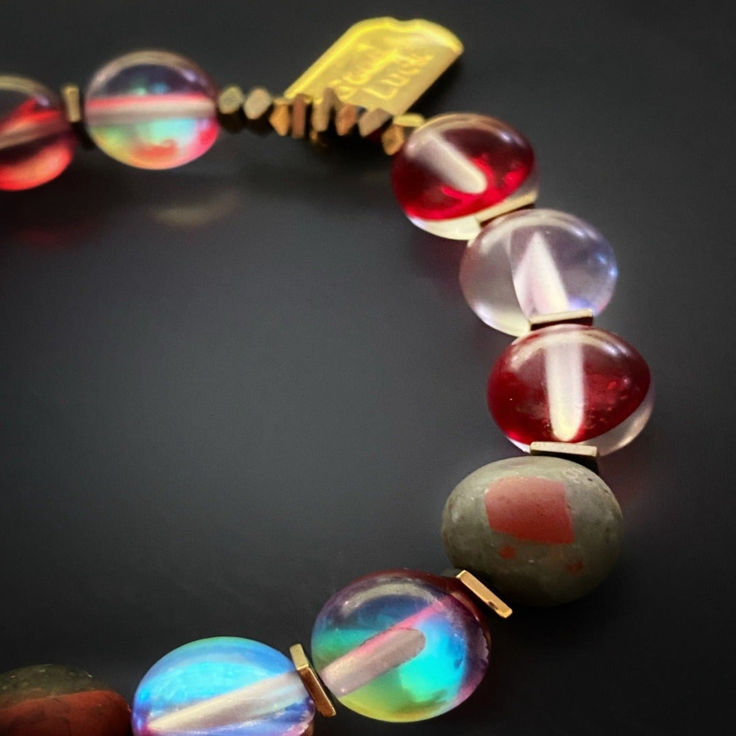 Explore the exquisite design of the Red & Gold Good Luck Bracelet, combining elegance and symbolism for a meaningful accessory.