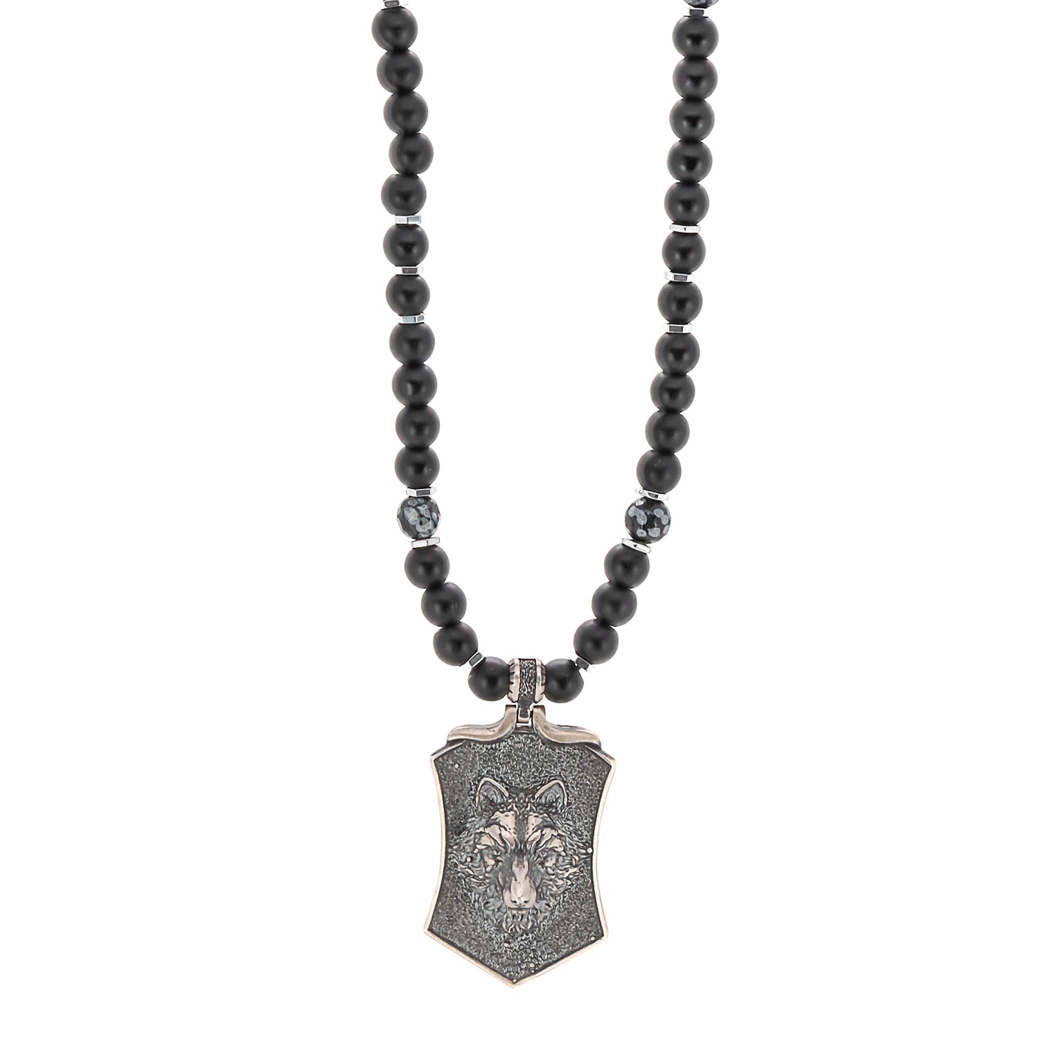 Explore the captivating beauty of the Spirit Onyx Wolf Necklace, a unique and meaningful handmade jewelry piece.