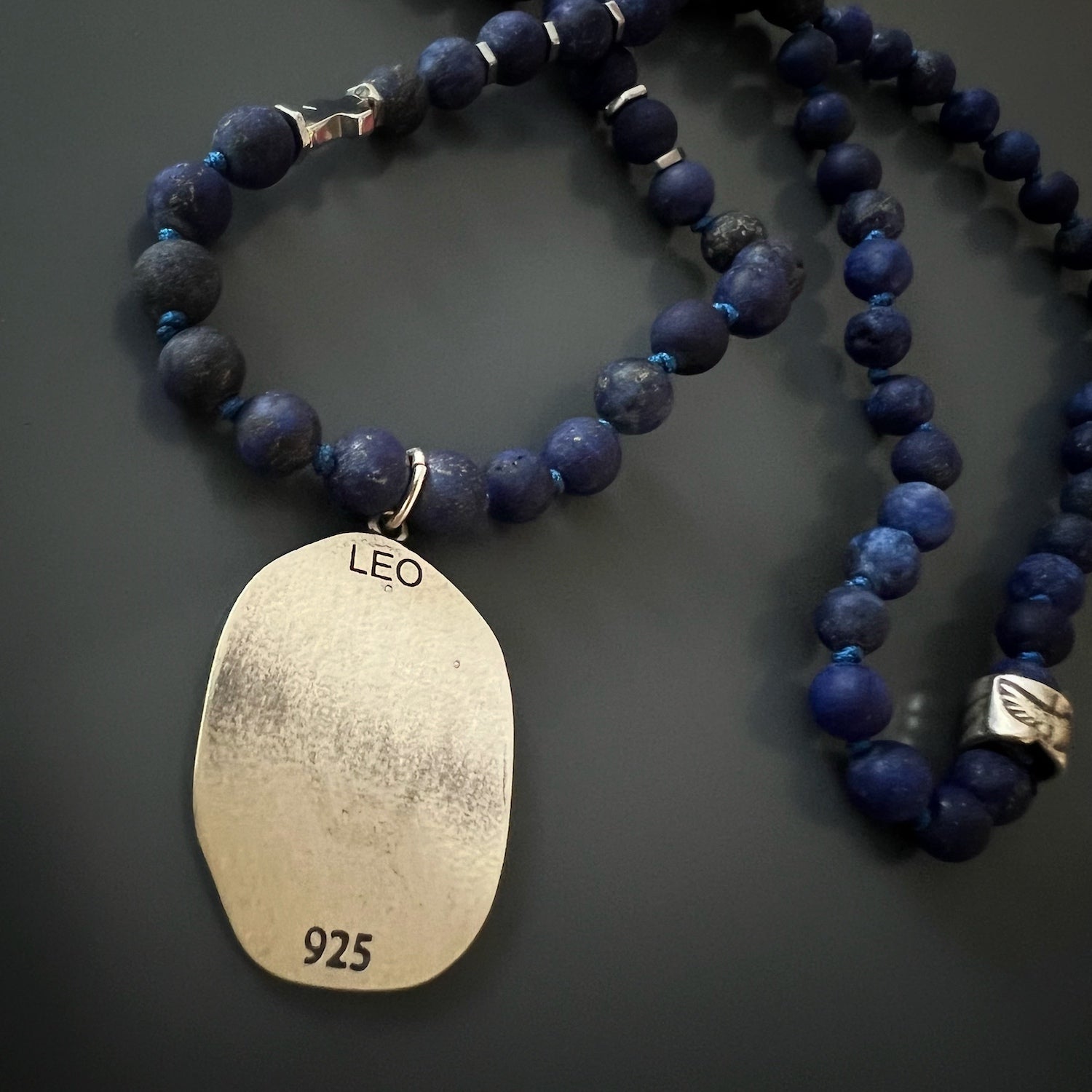 Celebrate your individuality with the Spiritual Lapis Lazuli Lion necklace, handcrafted with sterling silver and lapis lazuli beads.