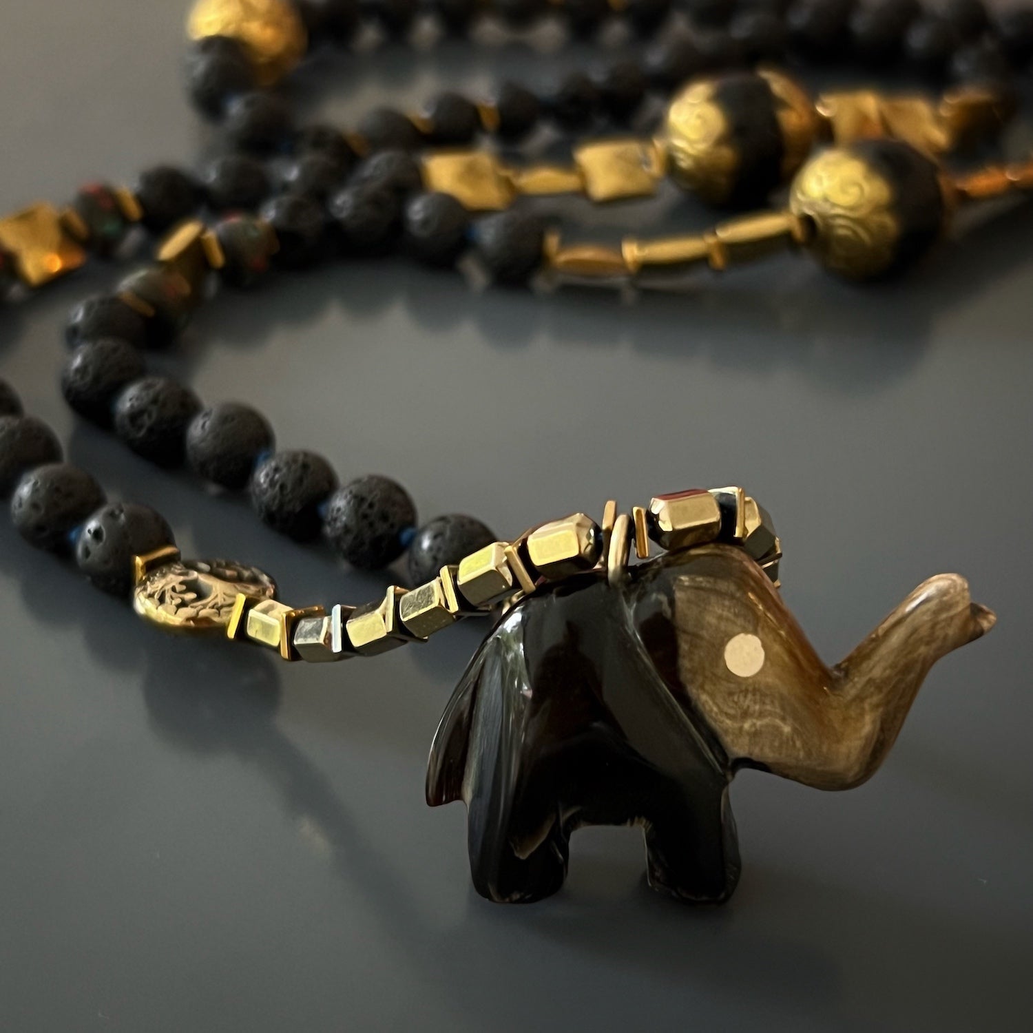 Adorn yourself with the Spiritual Nepal Elephant Necklace, crafted with attention to detail