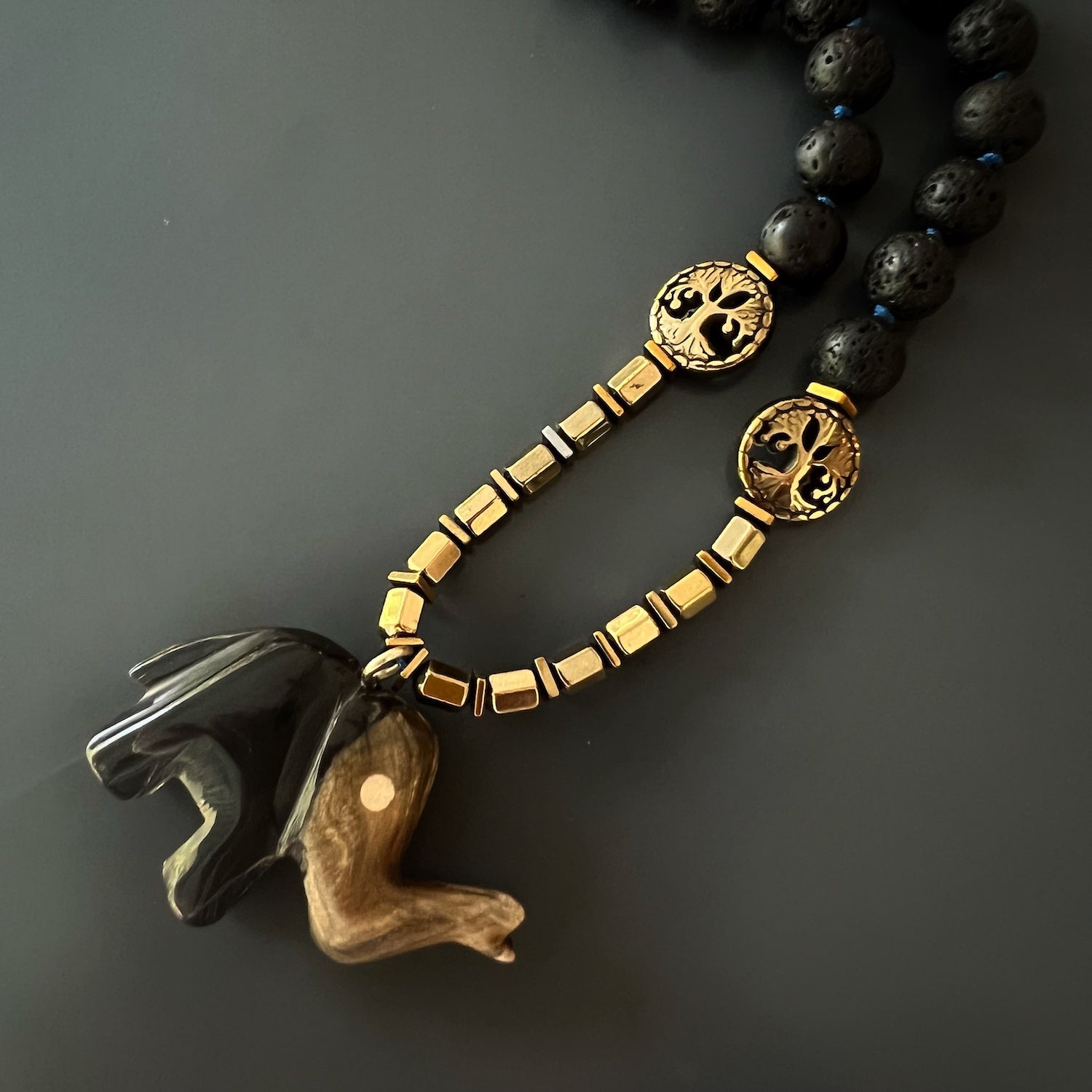 Embrace the spiritual essence of the Nepal Elephant Necklace, a unique and meaningful accessory