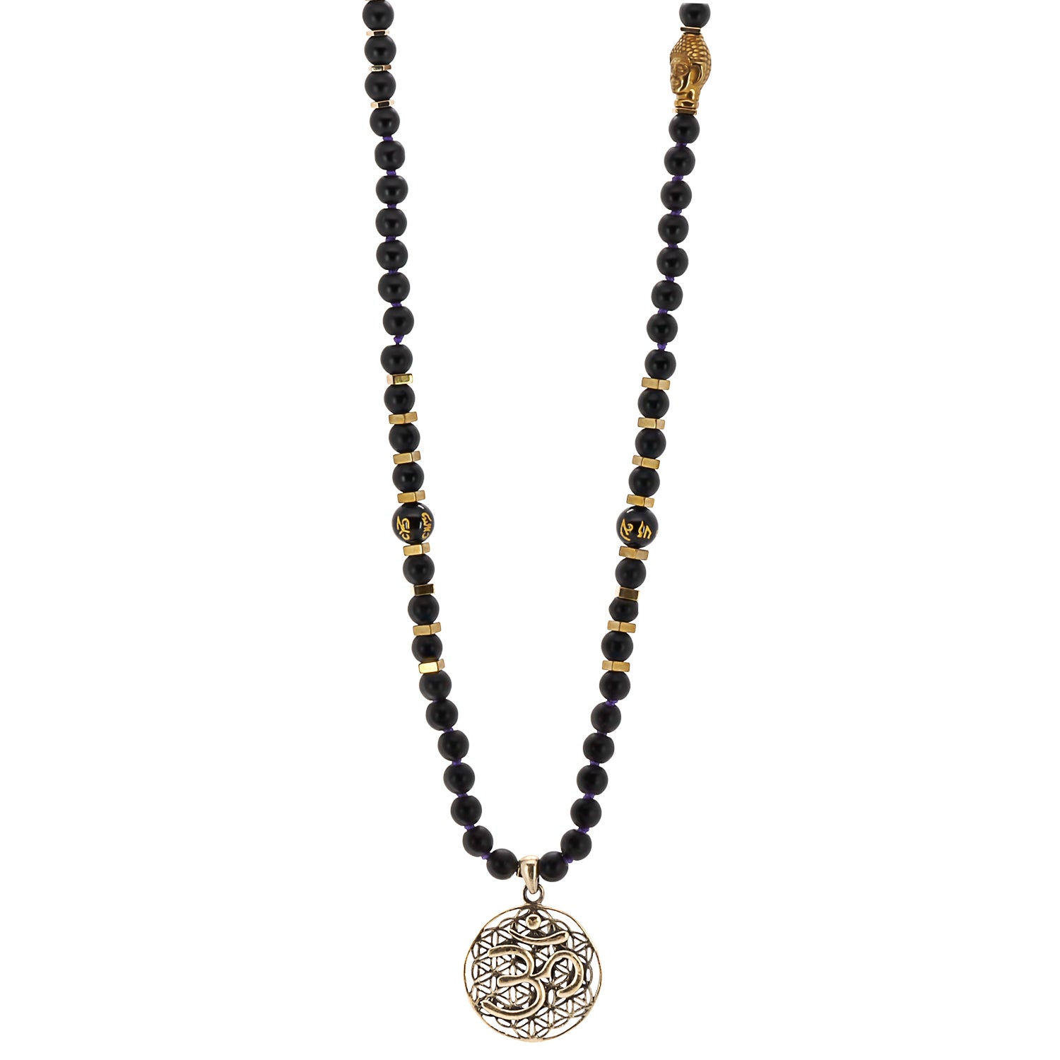 The Spiritual Yoga Mala Onyx Necklace, a beautiful and meaningful accessory for spiritual seekers