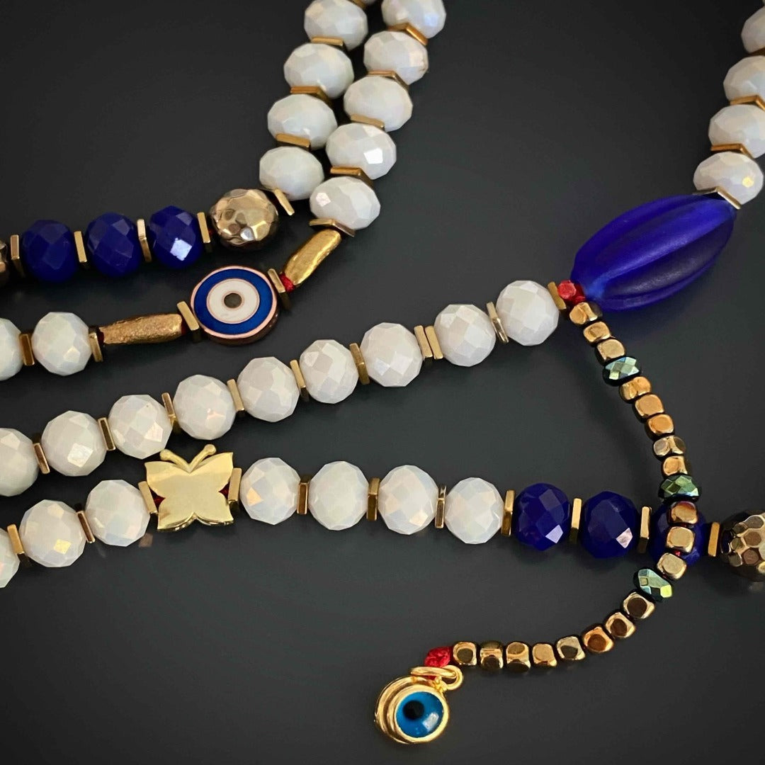Embrace the enchanting energy of the Spiritual Elephant Necklace, adorned with a lucky elephant pendant and captivating crystal beads.
