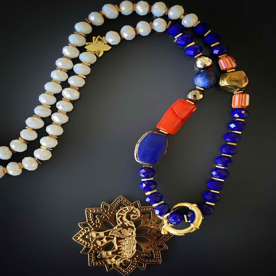 Adorn yourself with the Spiritual Elephant Necklace, a symbol of good luck and protection, handcrafted with meticulous attention.