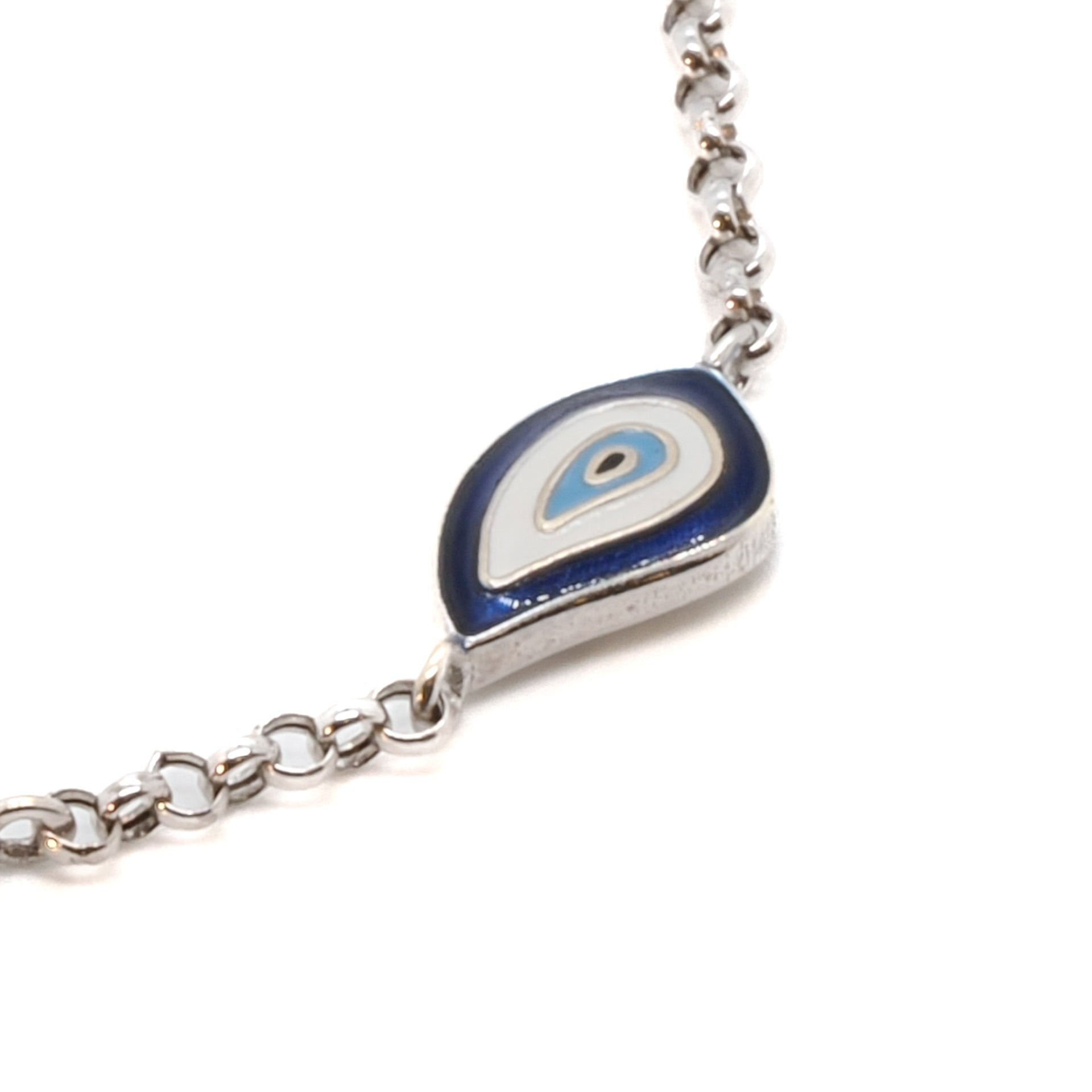 Symbolic Protection - Teardrop Evil Eye Bracelet, a talisman against negativity.