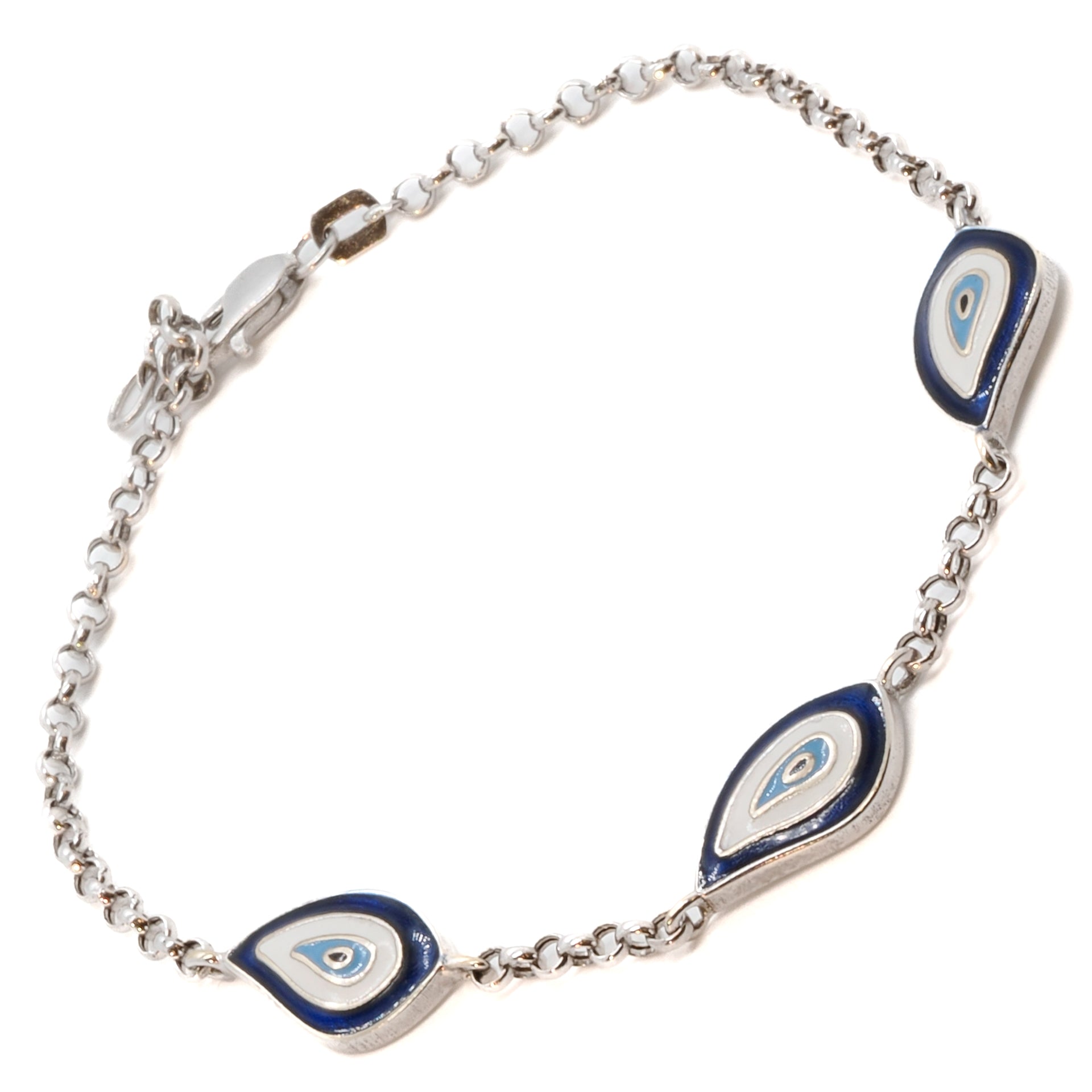 High-Quality Craftsmanship - Teardrop Evil Eye Bracelet with luxury gold and gemstones.