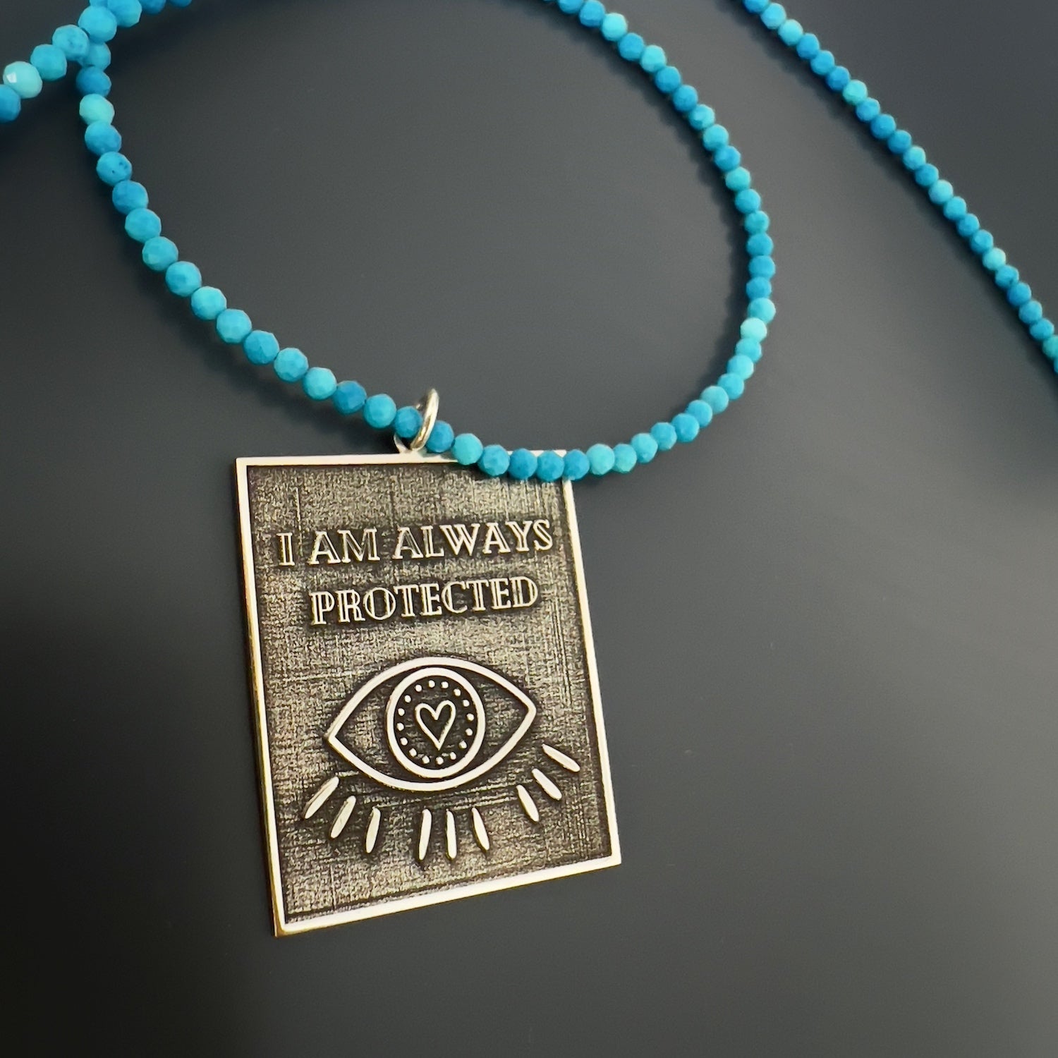 The Turquoise &#39;I Am Always Protected&#39; Necklace, a meaningful and stylish accessory