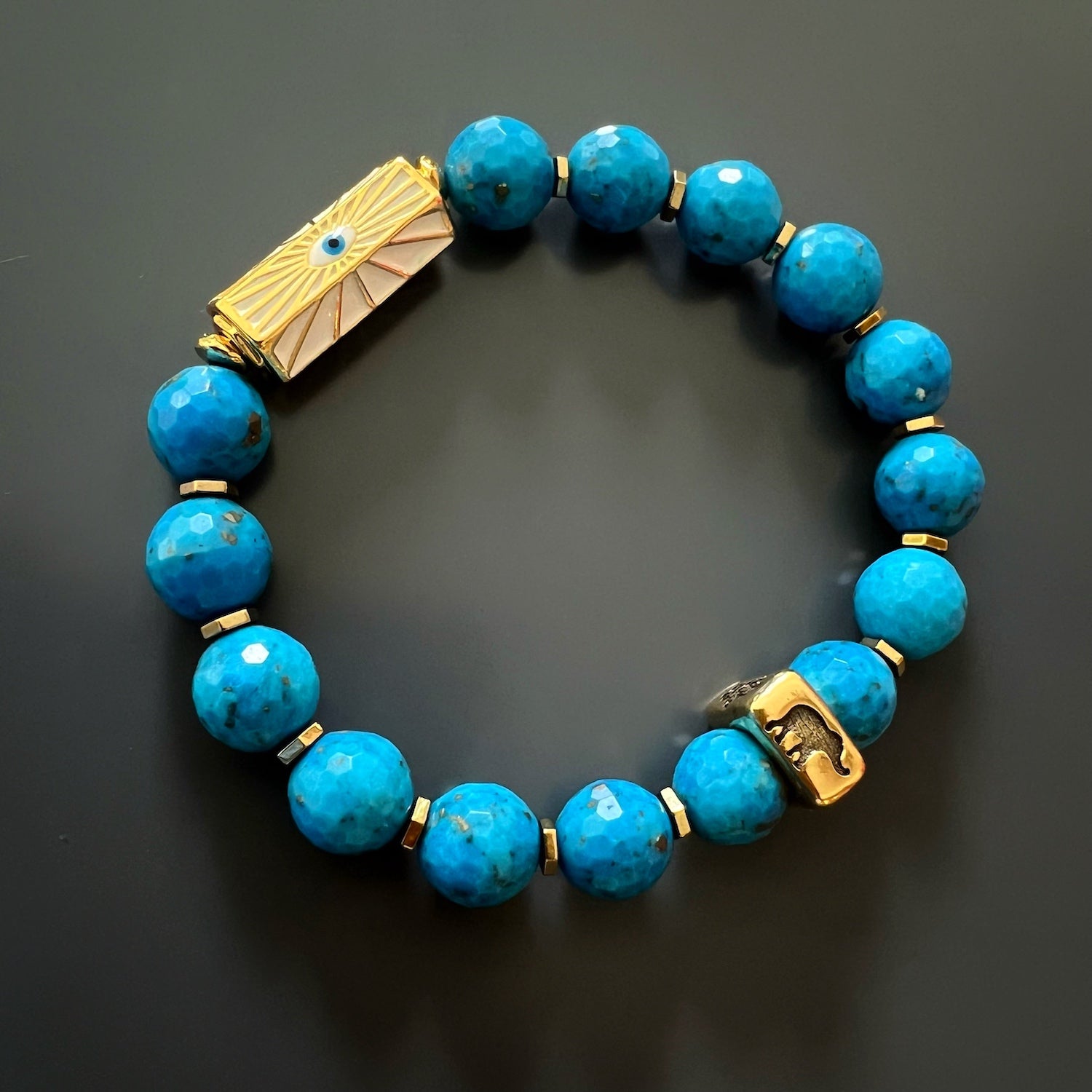 Discover the beauty and significance of the Turquoise Luck and Protection Bracelet, a handcrafted piece that brings luck and safeguards against negative energy.