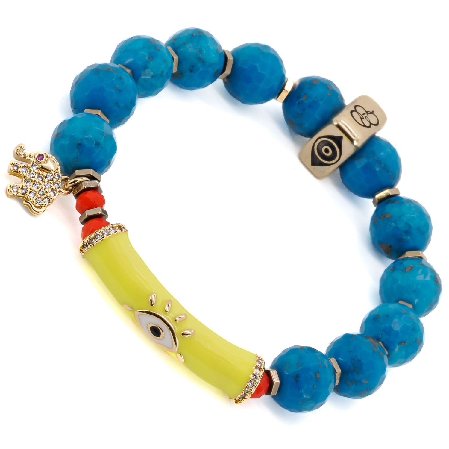 Find inner peace and ward off negativity with the Turquoise Unique Protection Bracelet, crafted with natural turquoise stones.