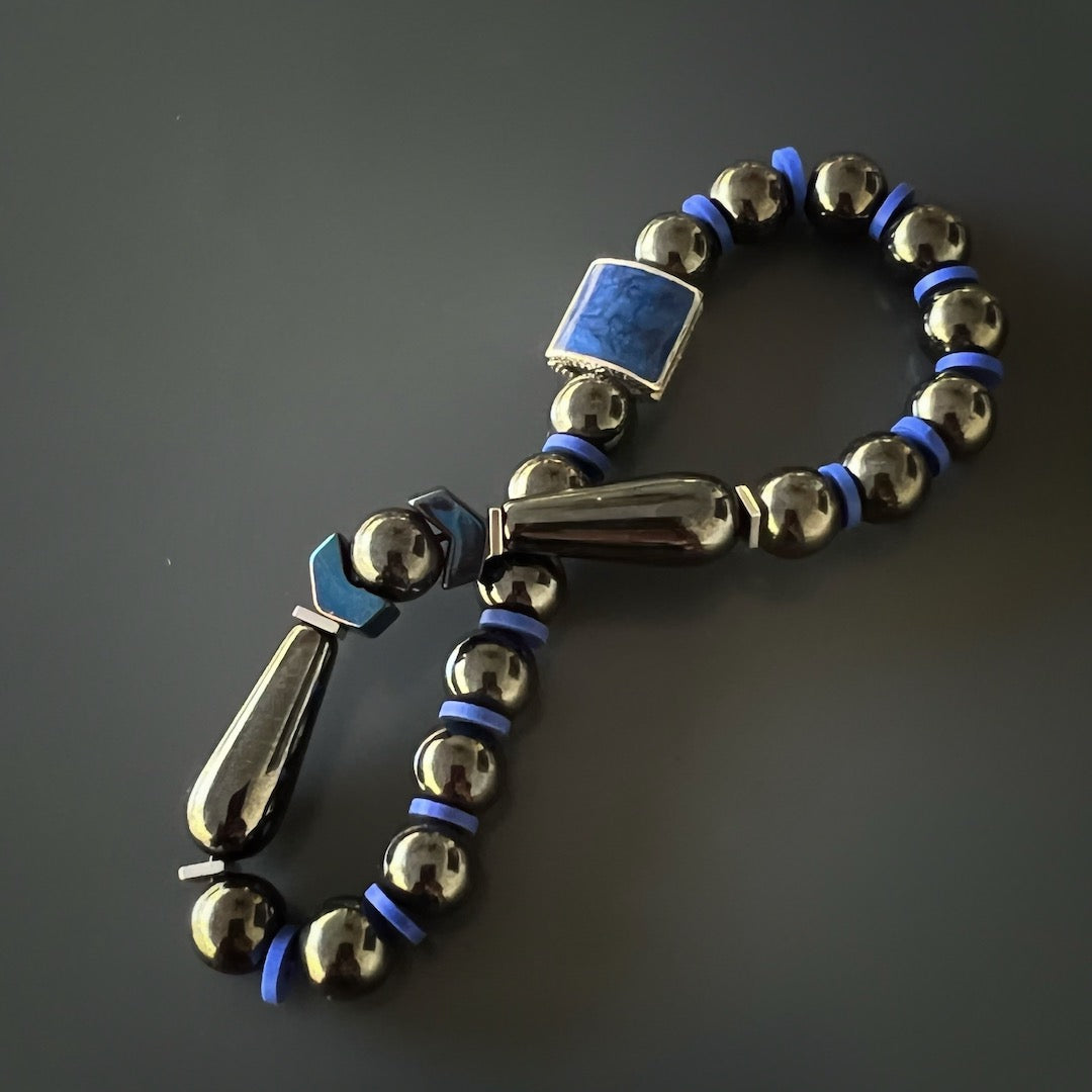 Distinctive and Elegant - Hematite Men's Bracelet.