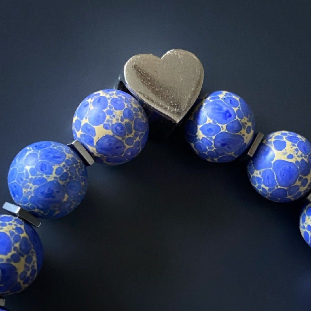 Experience the symbolism and artistry of the Wish Your Dreams Bracelet Set, adorned with Jasper stone beads and meaningful charms.