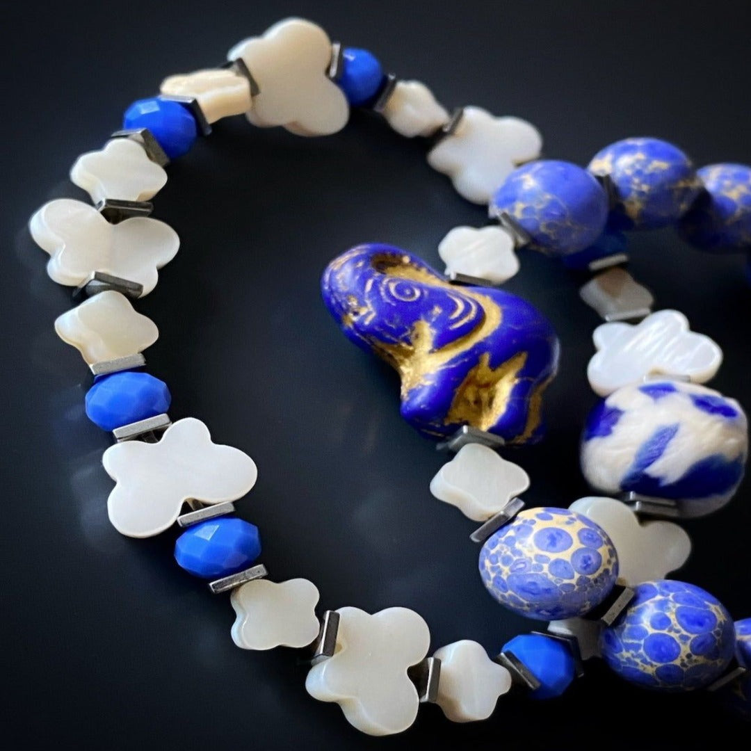 Enhance your style with the Wish Your Dreams Bracelet Set, a collection of two beautiful handmade bracelets with unique accents.