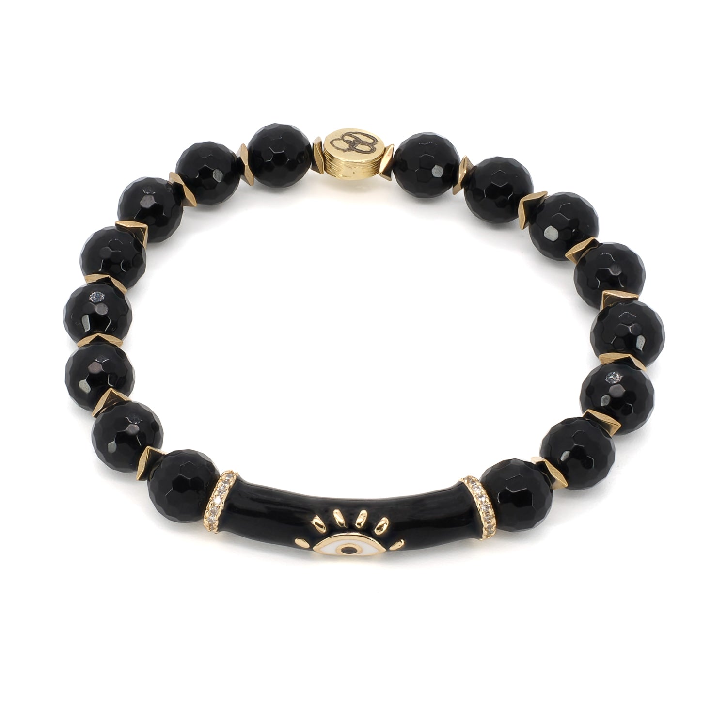 Stylish Black Onyx Evil Eye Bracelet