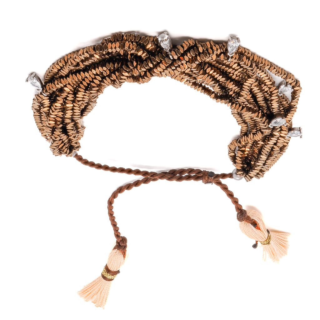 Each crystal is carefully set to catch the light and create a dazzling effect, adding a touch of glamour to your wrist