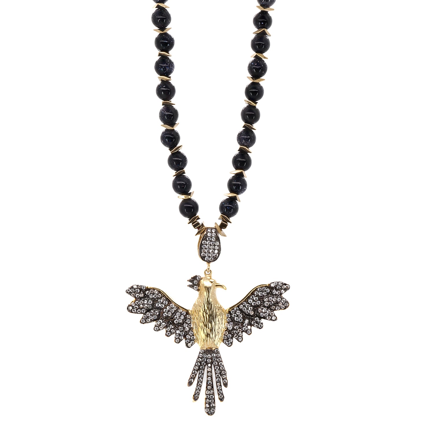 Embrace the mystical allure of the Magical Phoenix Bird Necklace, featuring star stone beads and a captivating phoenix pendant.