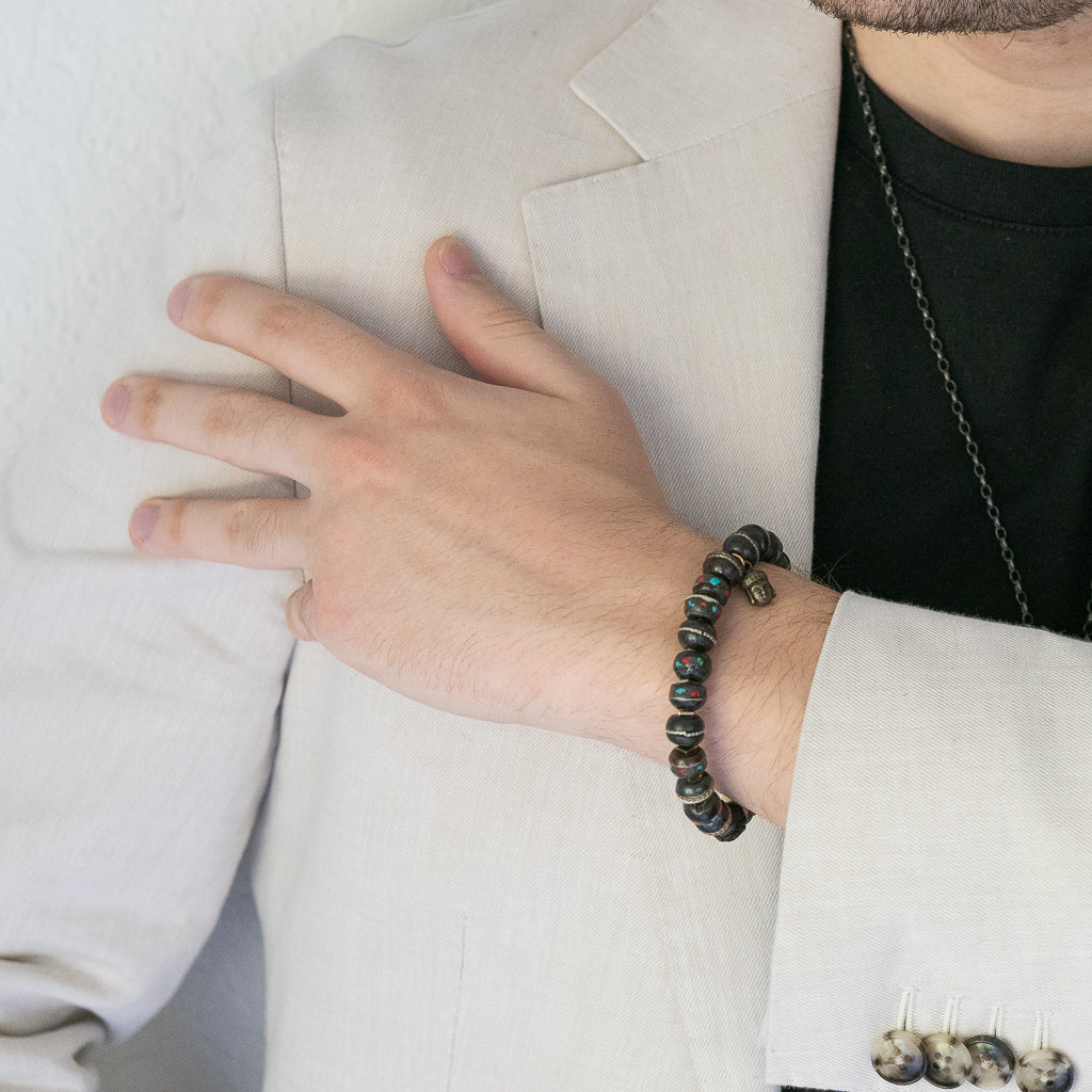 Discover the beauty of the Meditation Bracelet, as modeled by our serene and spiritual model.