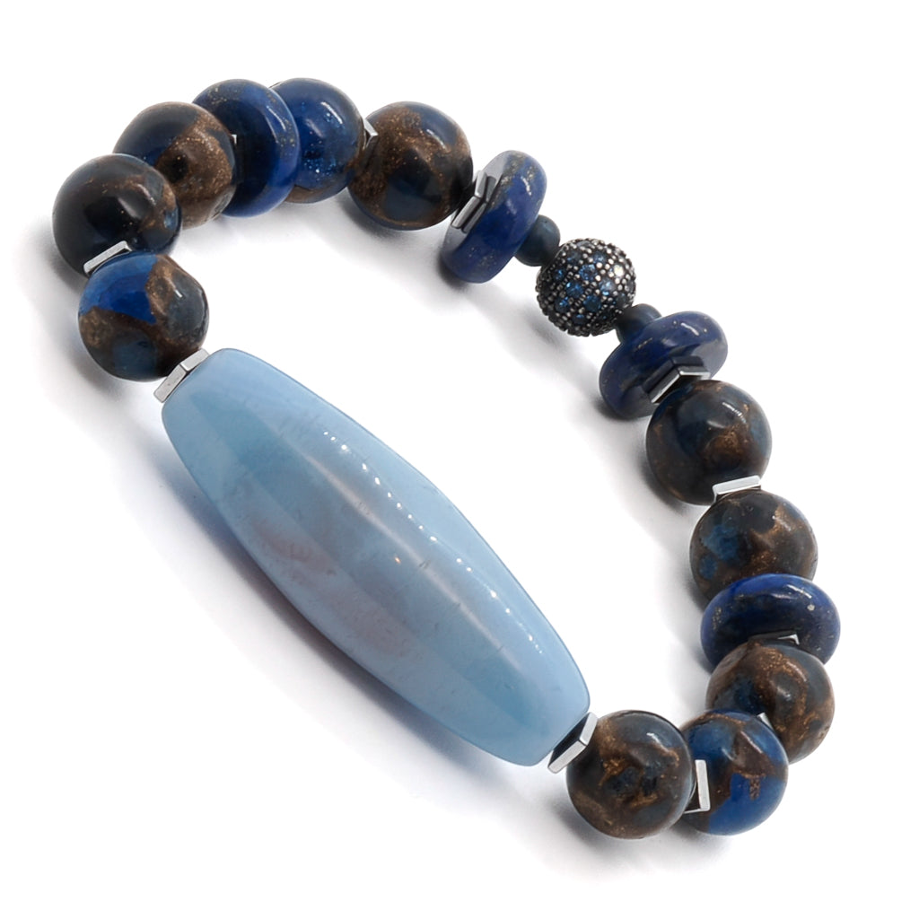 Feel the grounding presence of the Ocean Inner Peace Bracelet Set, handcrafted with a blend of earthy and sparkling elements.
