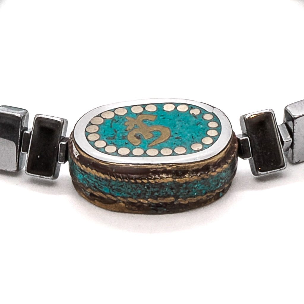 Immerse yourself in the tranquility of the Om Mystic Bracelet, designed to evoke inner peace and spiritual connection.