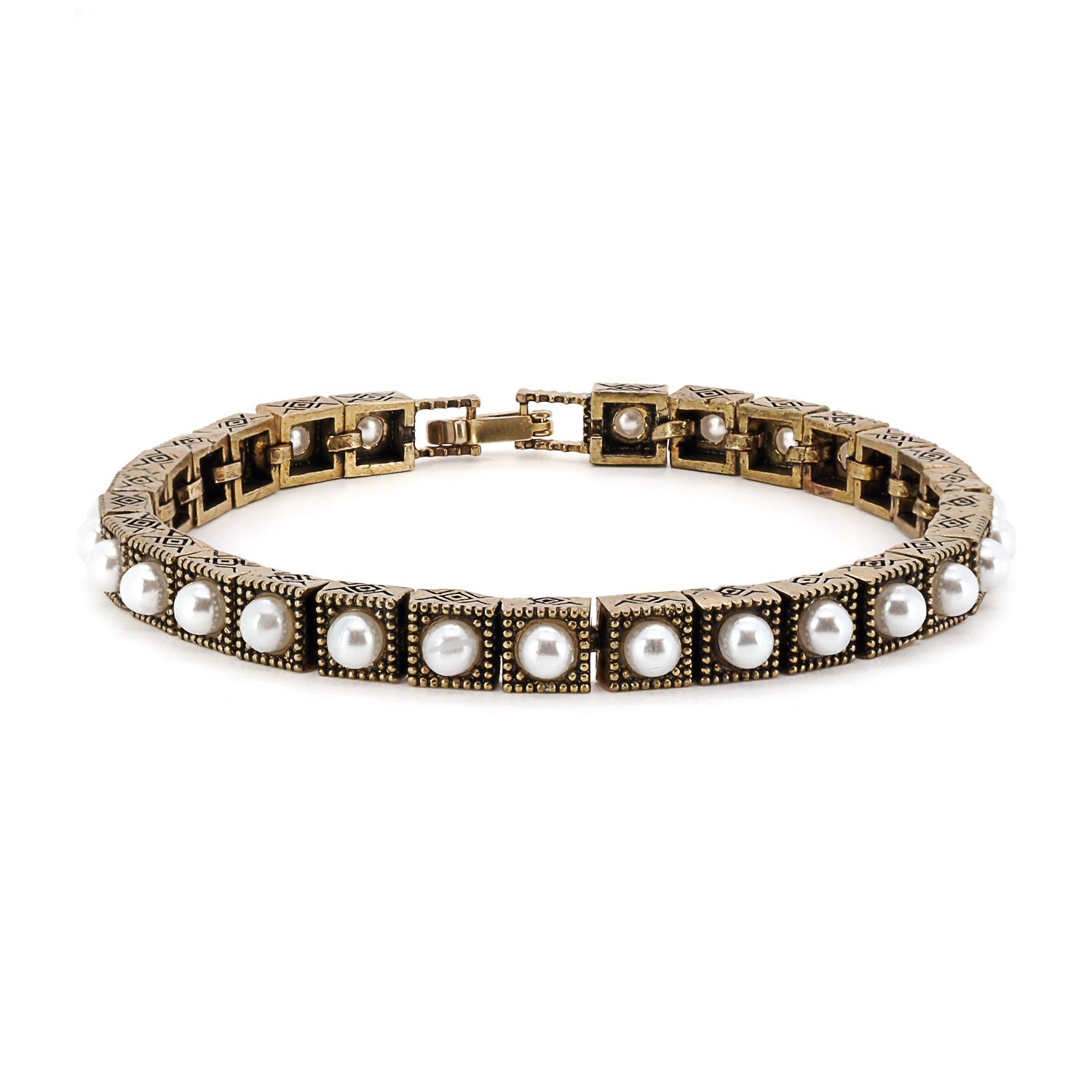The Pearl Tennis Bracelet, a handcrafted piece of elegance and sophistication.