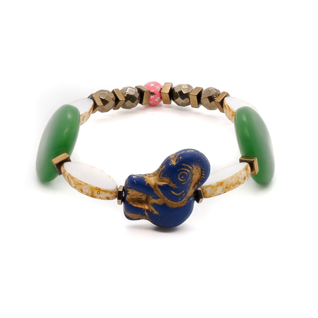 Adorn your wrist with the Purple Elephant Bracelet, a unique and meaningful accessory that reflects your individual style.