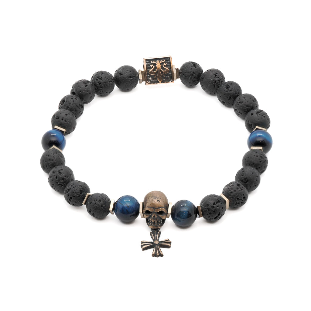 Gothic and Renaissance Design - Skull Fleur de Lis Bracelet.
