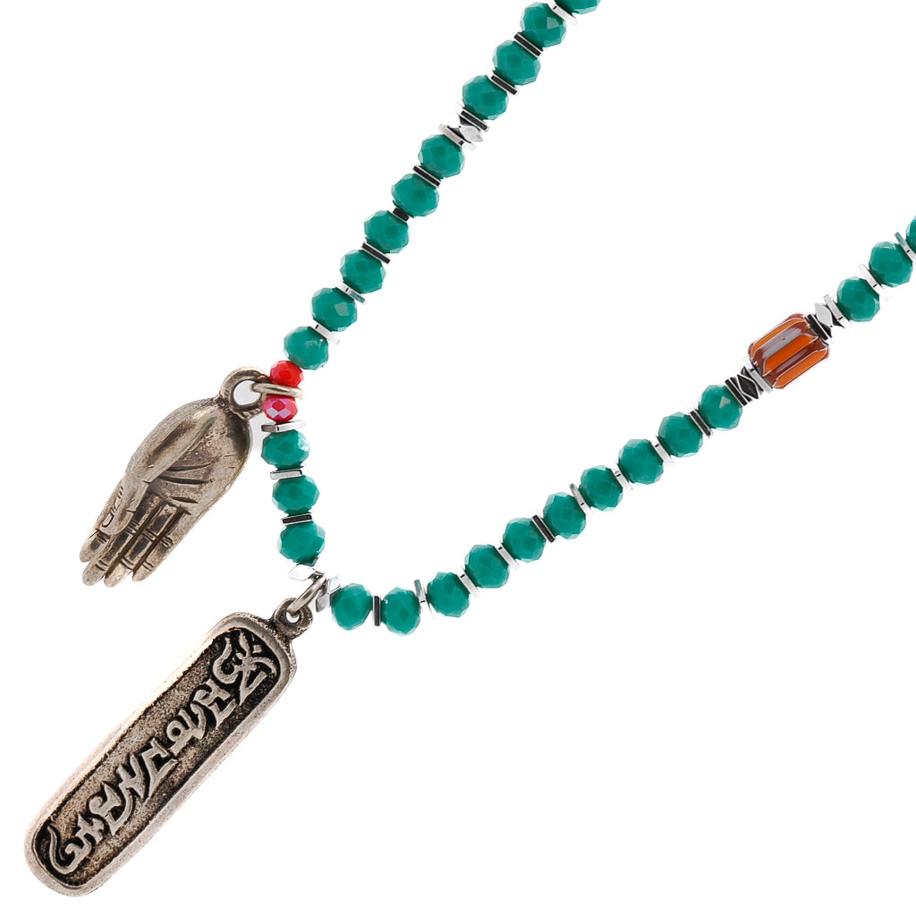 Spiritual Om Yoga Necklace, a symbol of inner peace and connection to the universe.