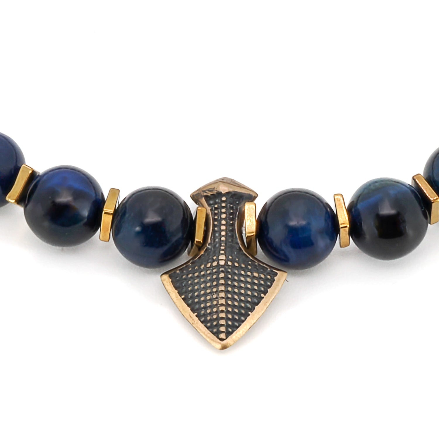 Handcrafted in the USA - Blue Tiger Eye Stones.