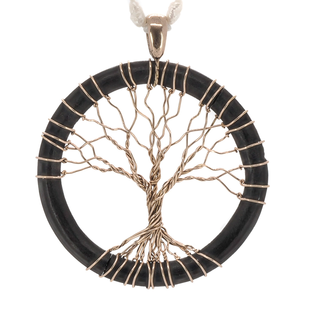 Handmade with Love - Tree Of Life Necklace, crafted from recycled Metals and Natural Gemstones.