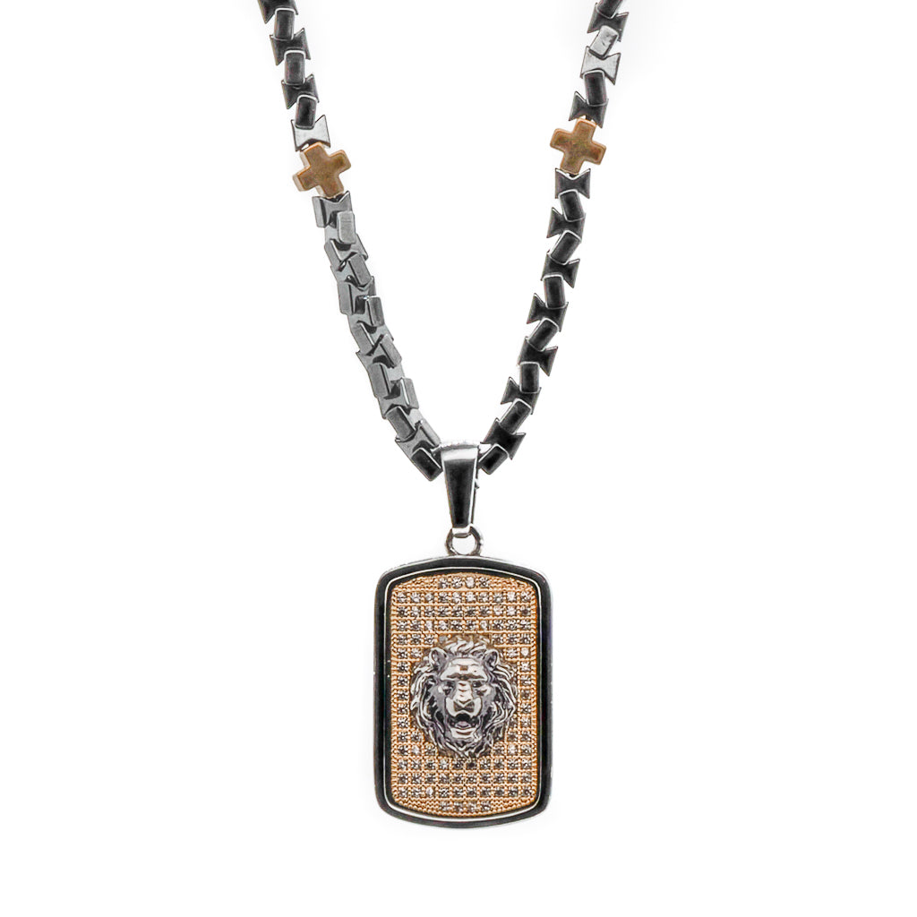 Unique Lion Men's Necklace - Stylish and Powerful.