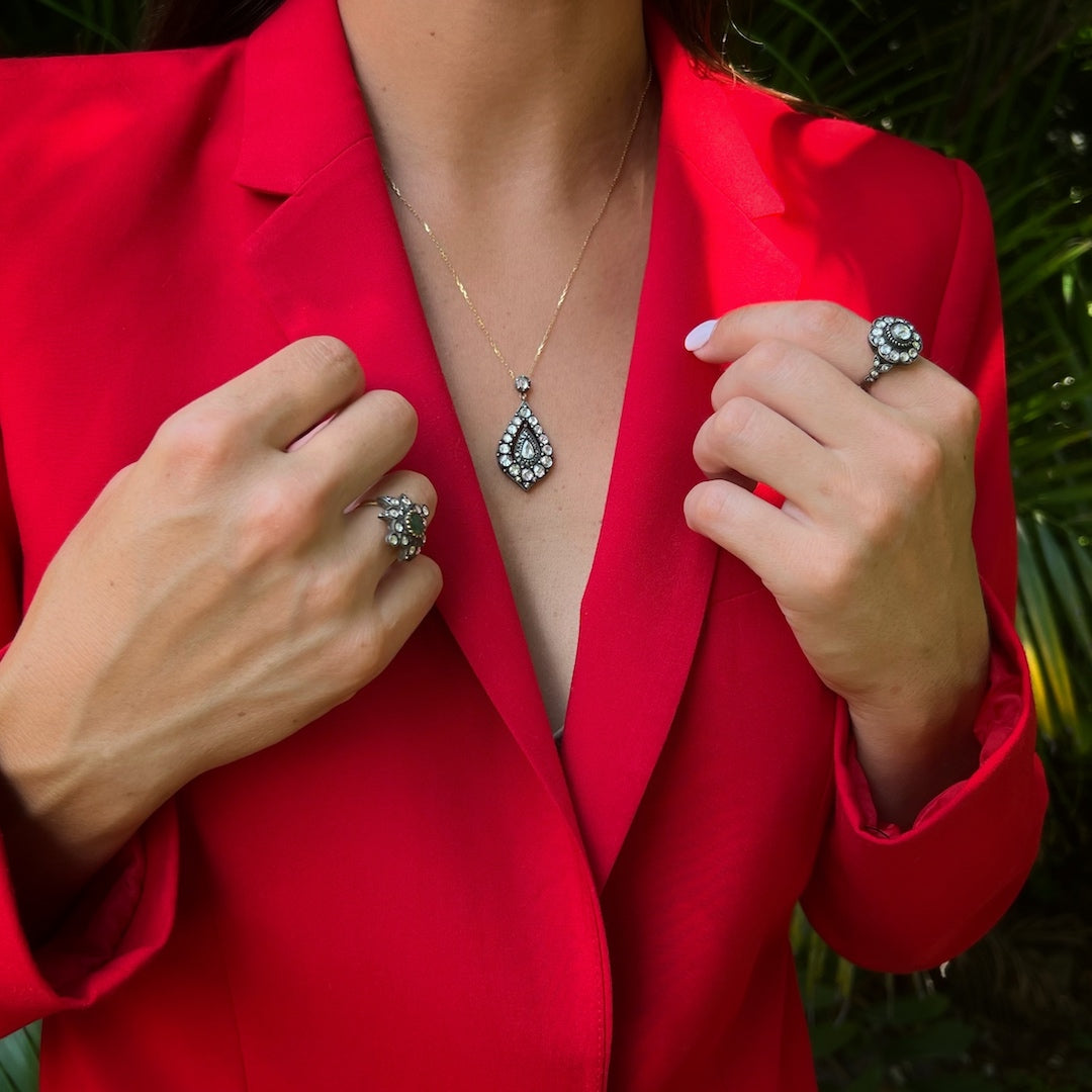 Sparkling Brilliance - Model Wearing Diamond Ring with grace.
