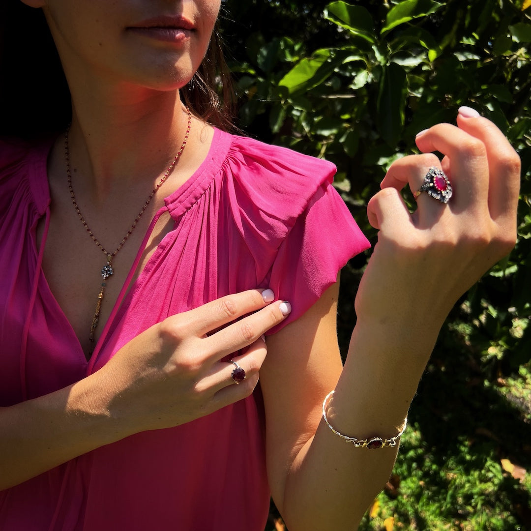 Unique Luxury Jewelry - The model showcases the uniqueness and elegance of this exquisite ring.