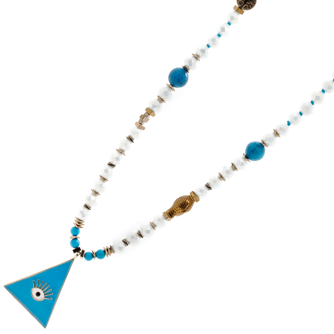 Spiritual Evil Eye Necklace for protection and positive vibes.