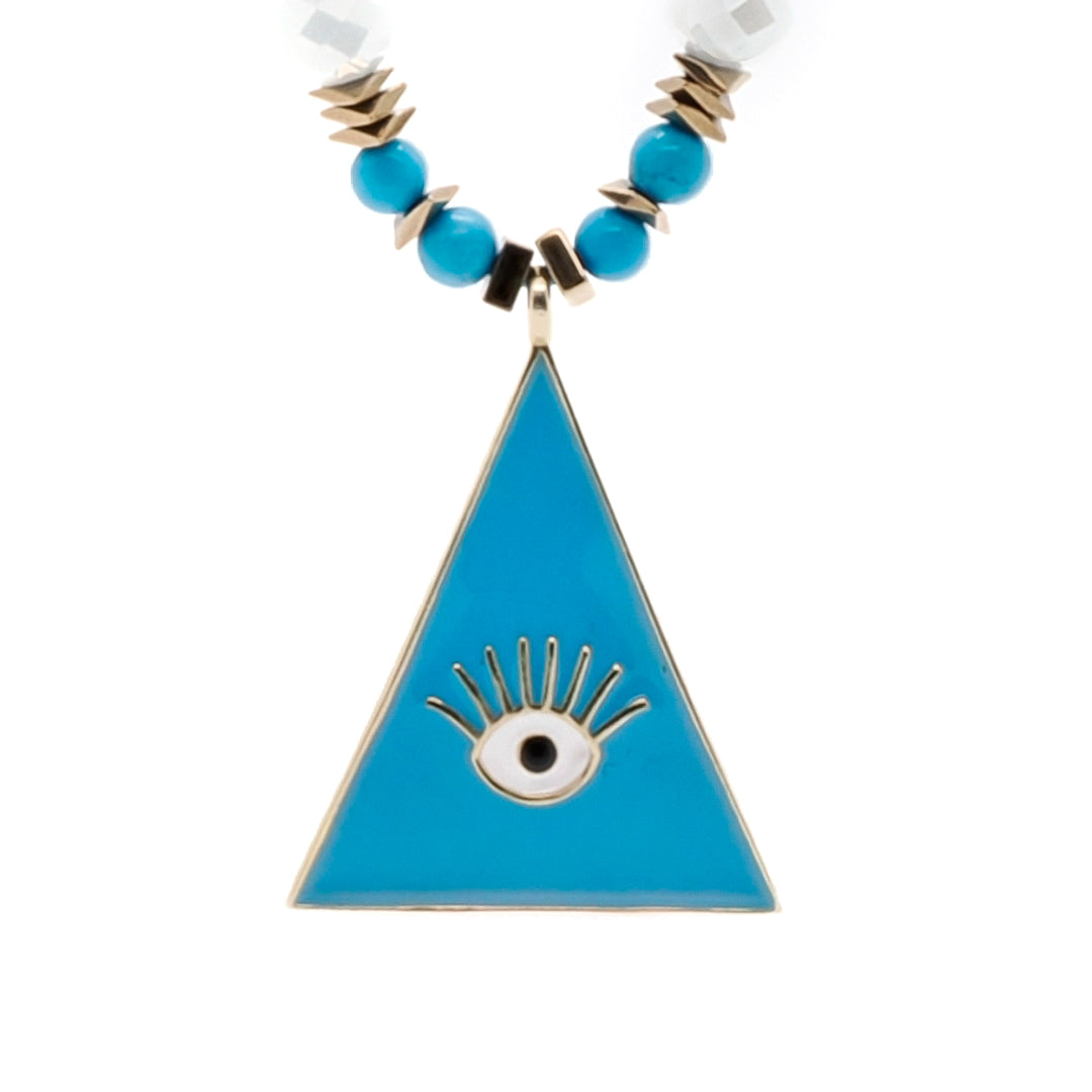 Handmade Evil Eye Necklace for spiritual protection and good luck.
