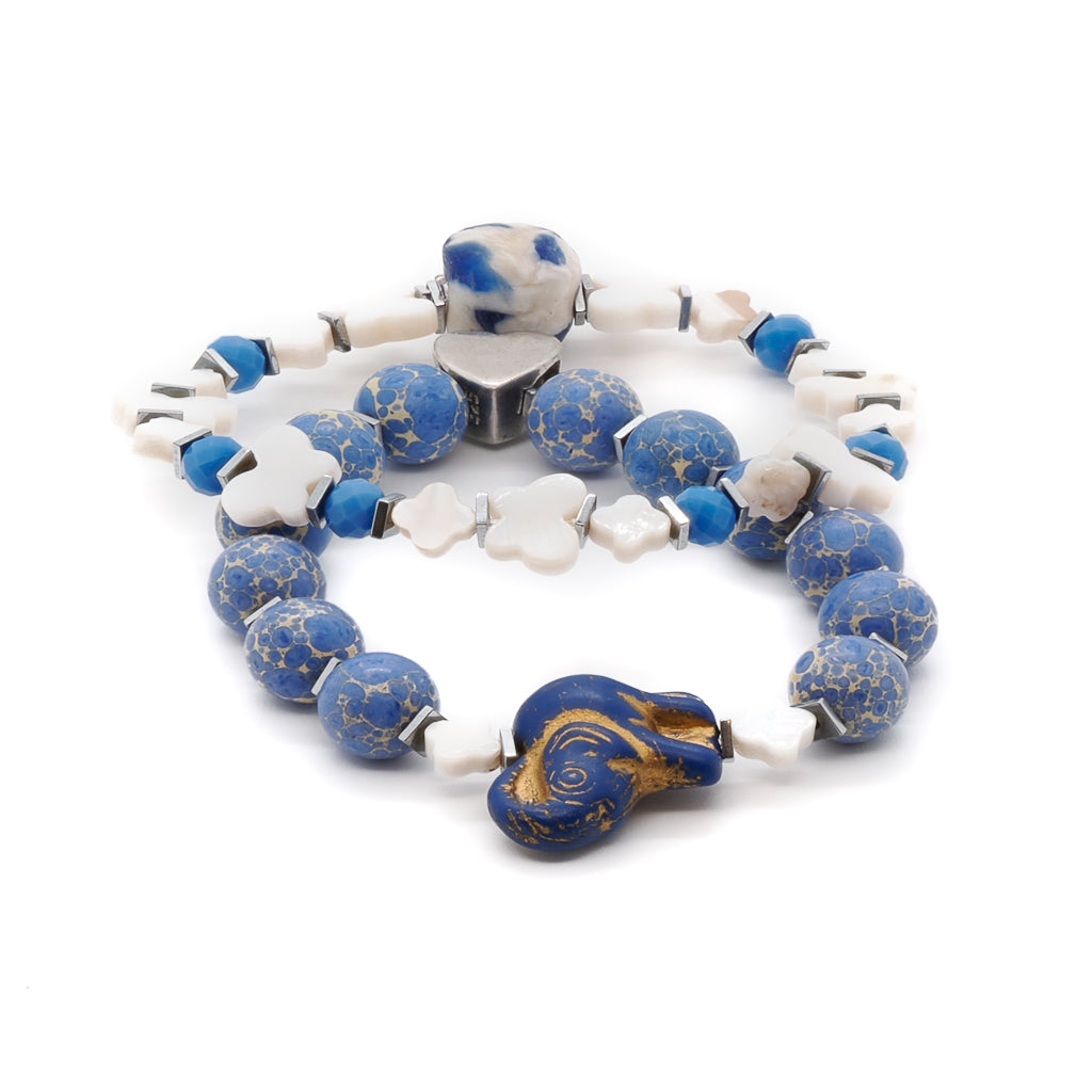 The Wish Your Dreams Bracelet Set is a stunning collection of two bracelets that are designed to inspire and uplift the wearer.
