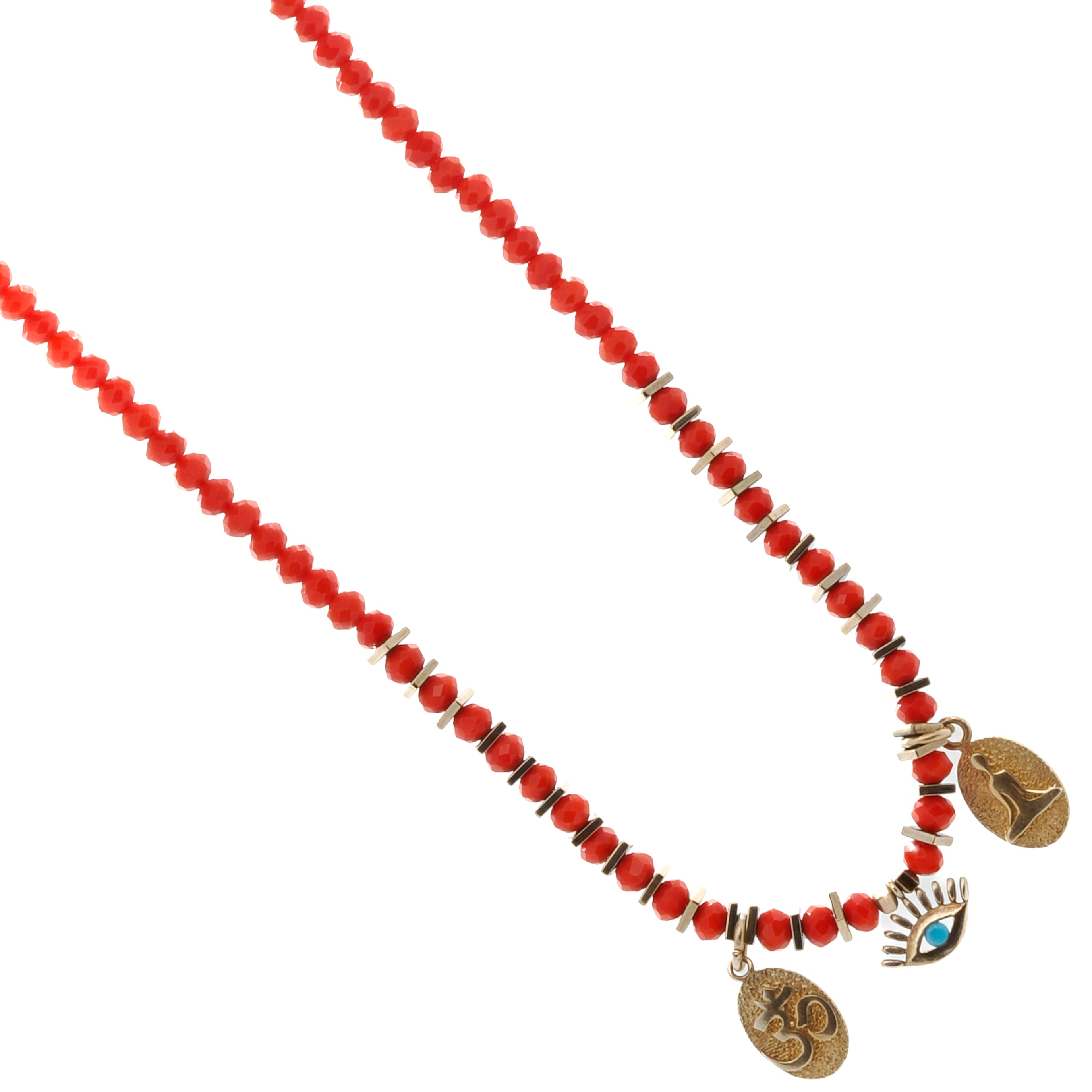 Invite good energy into your life with the Yoga Girl Choker Necklace's meaningful symbols.