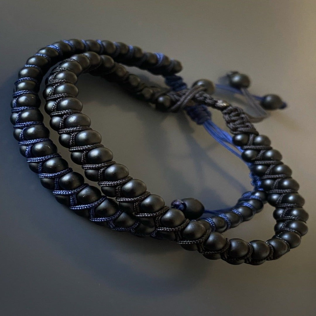 Black Onyx Men Bracelet with adjustable size for a perfect fit