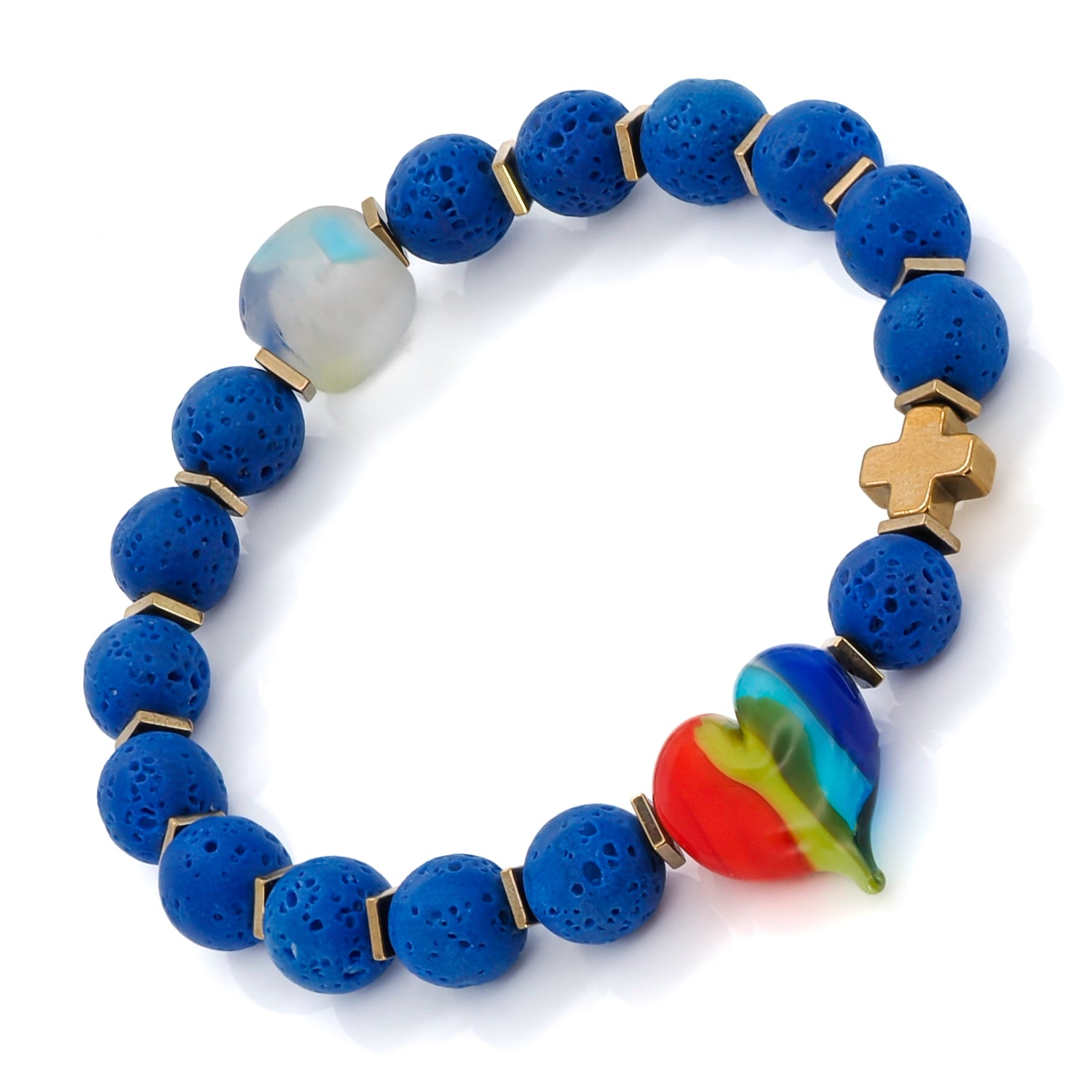 Symbol of Love: Rainbow Heart Beads in Bohemian Bracelet