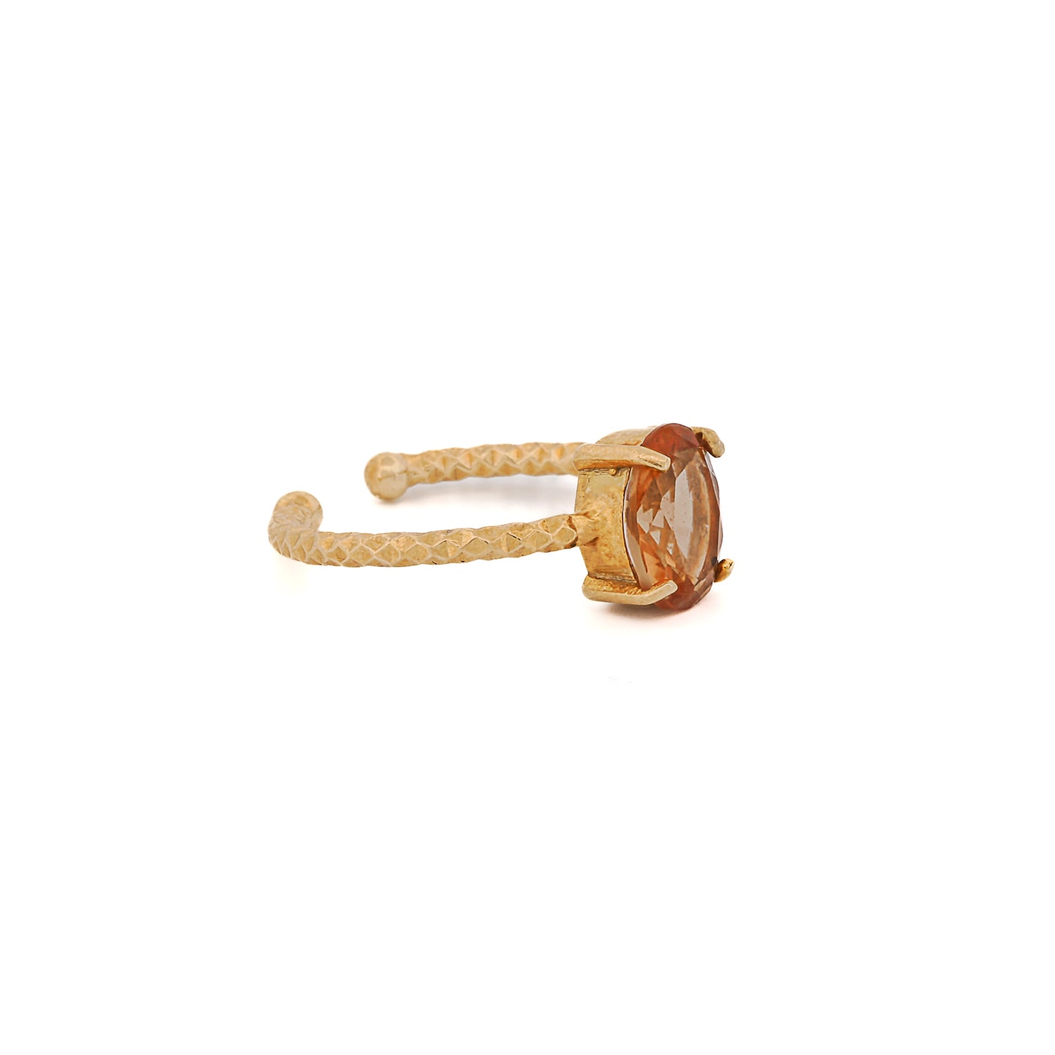 Citrine Gemstone Abundance Gold Ring