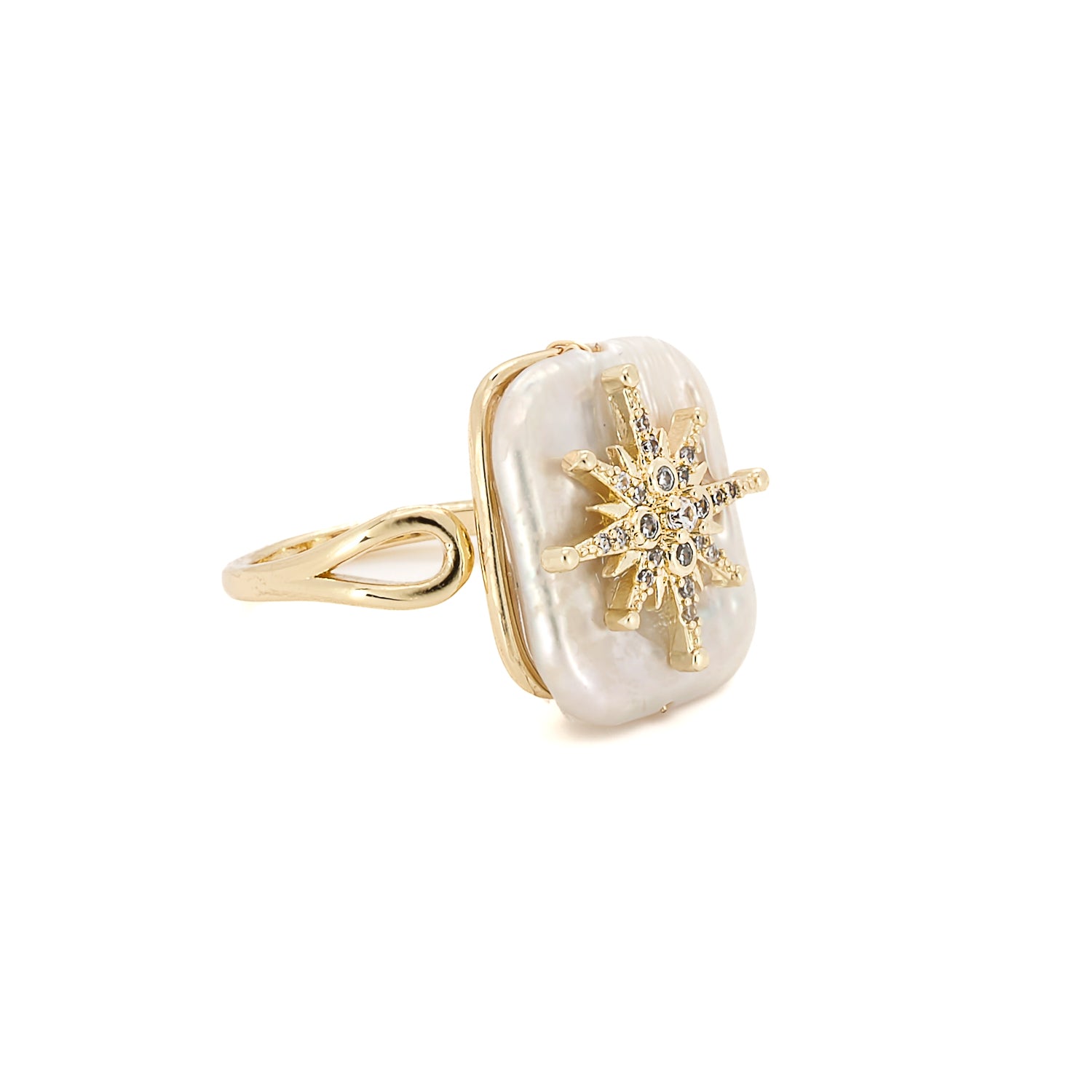 Discover the allure of queens and luminaries through this elegant ring.