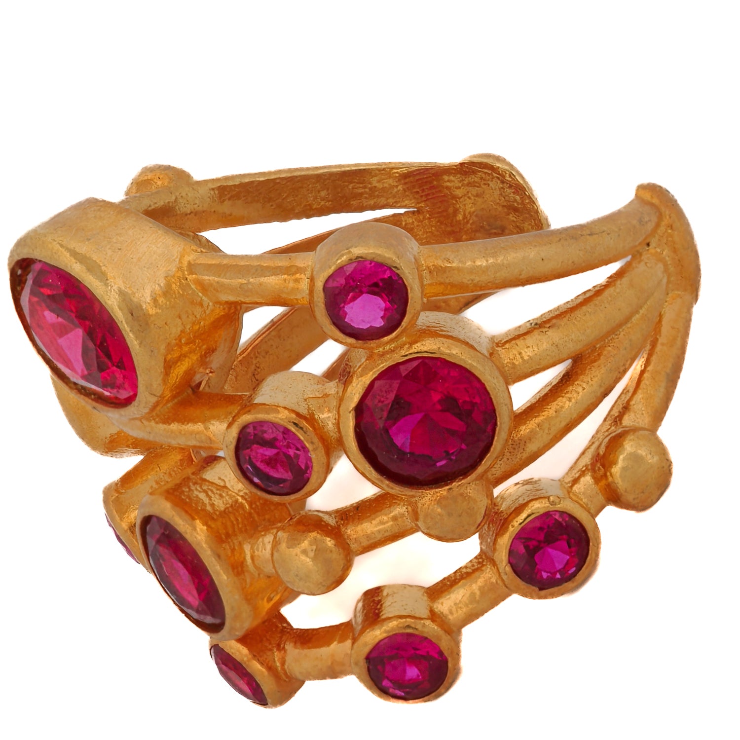 Elegant Ruby Stone Adjustable Ring