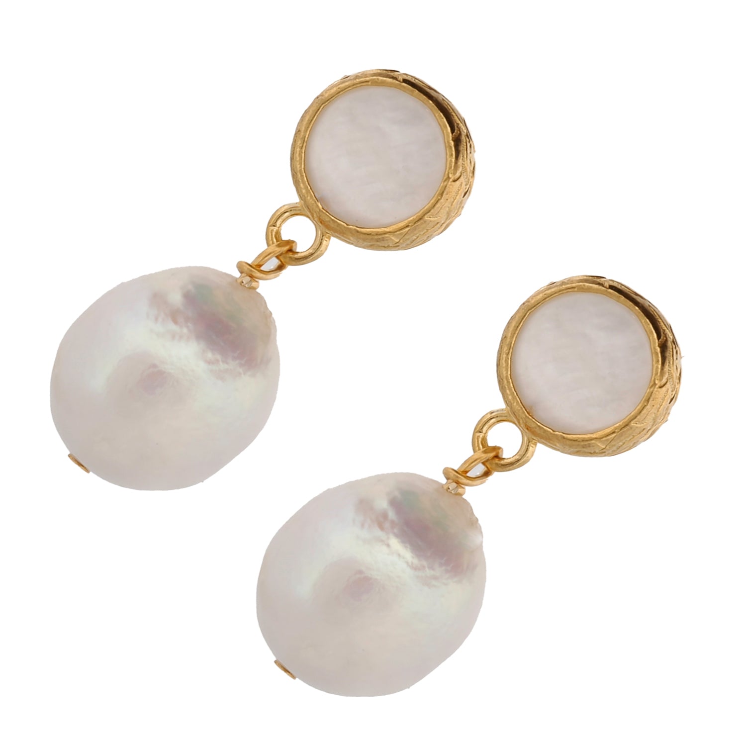 Delicate Pearl &amp; Gold Earrings