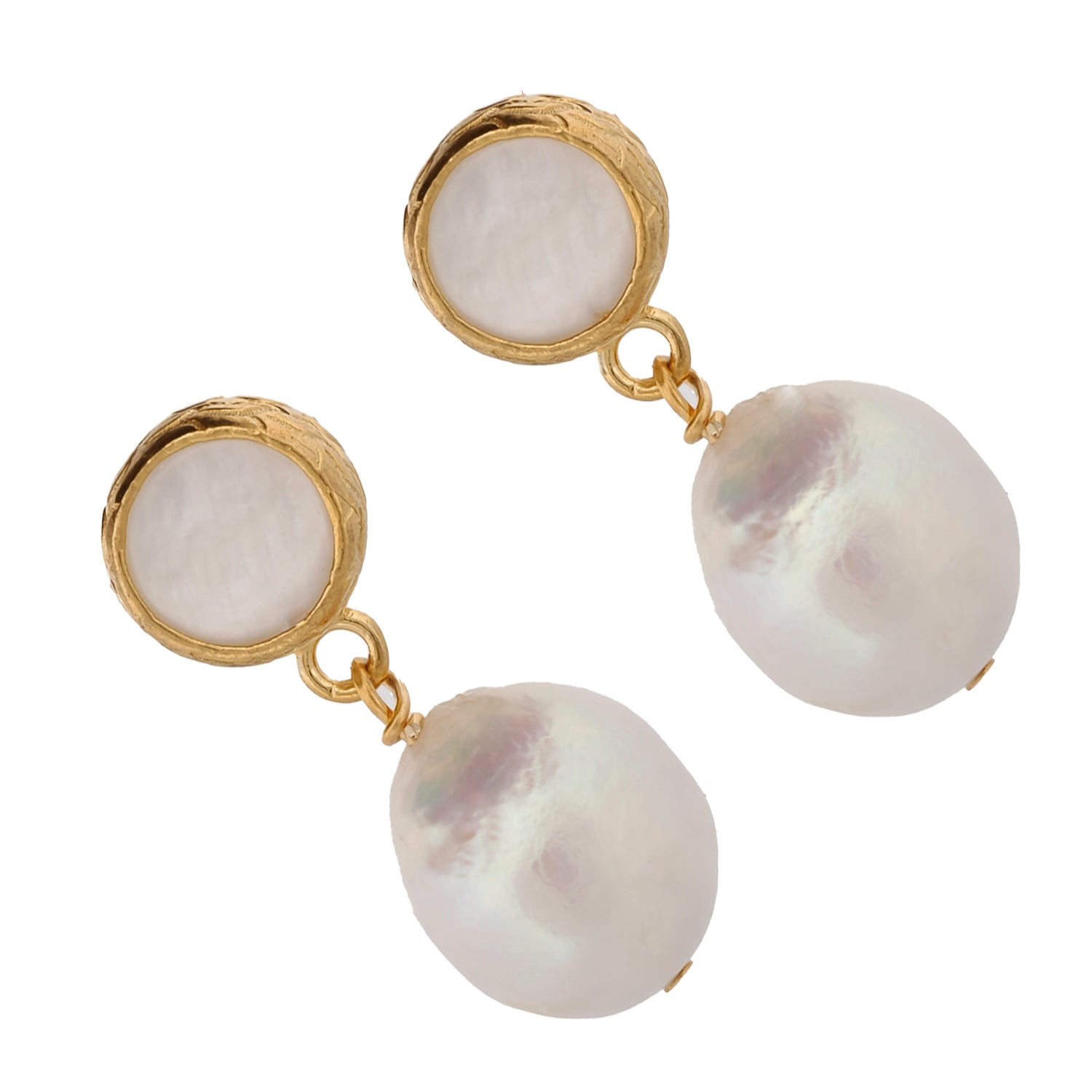 Gold Plated Pearl Earrings for Women